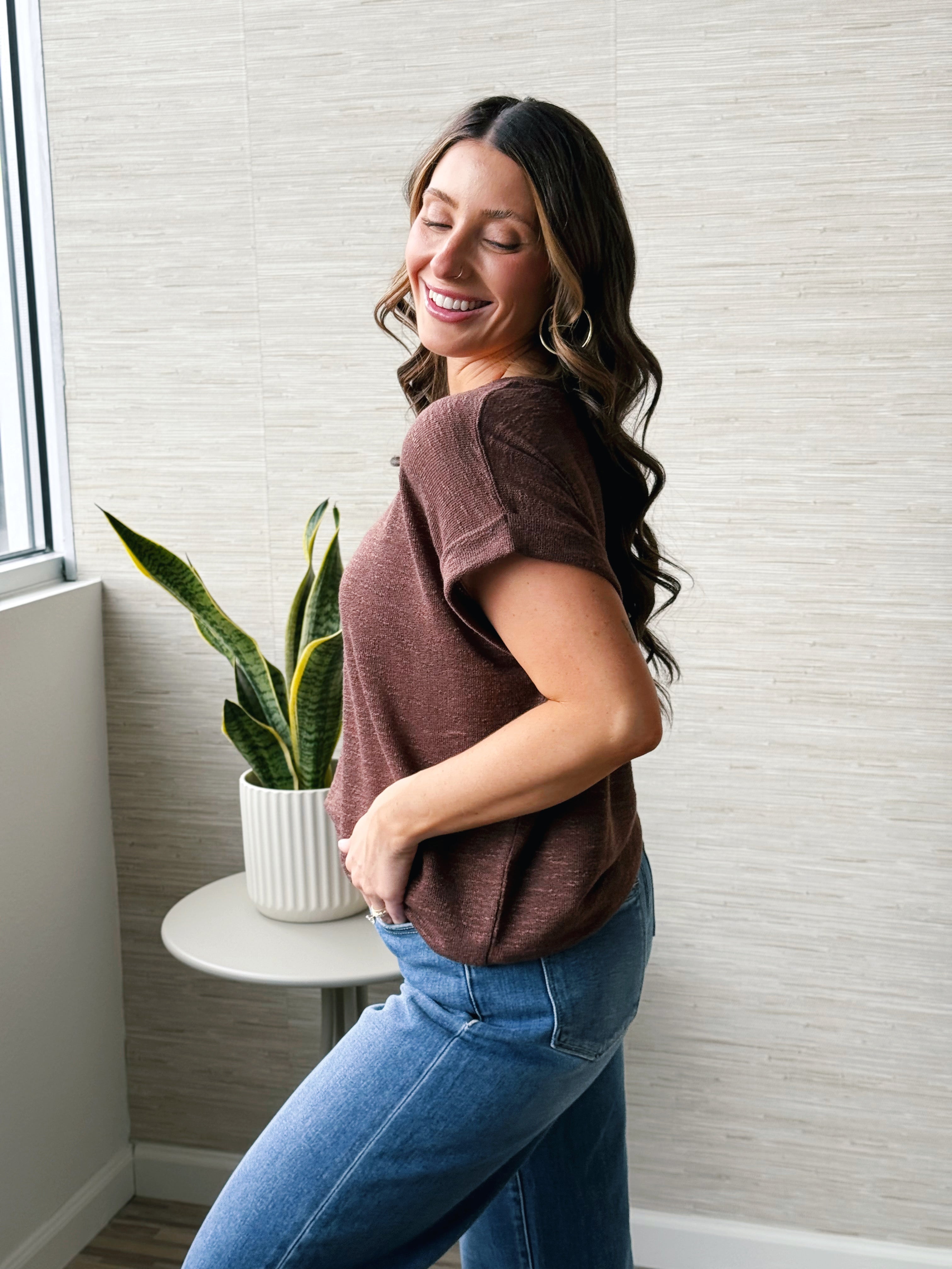 Misty Tee - BROWN - willows clothing S/S SHIRT