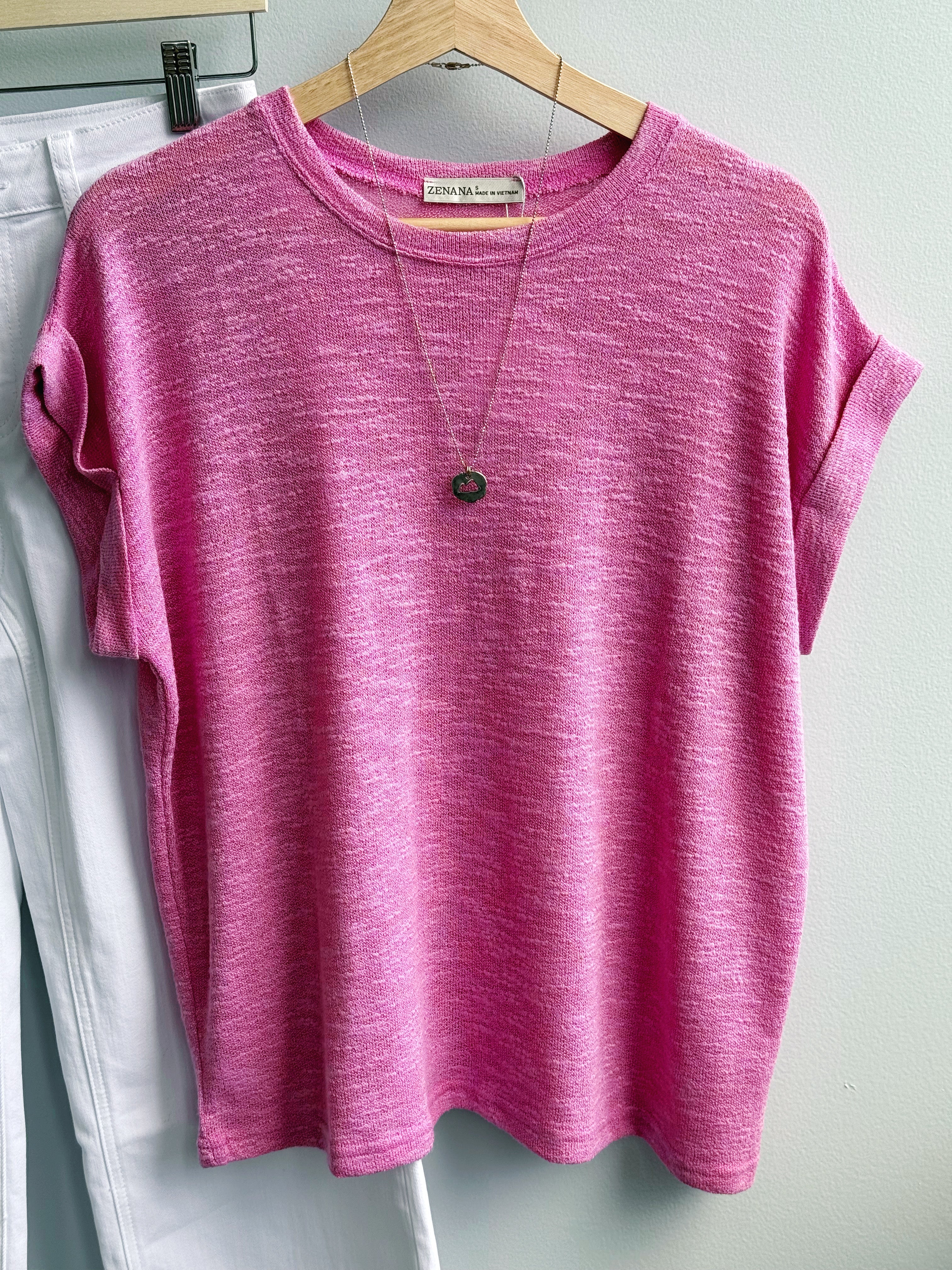 Misty Tee - CANDY PINK - willows clothing S/S SHIRT