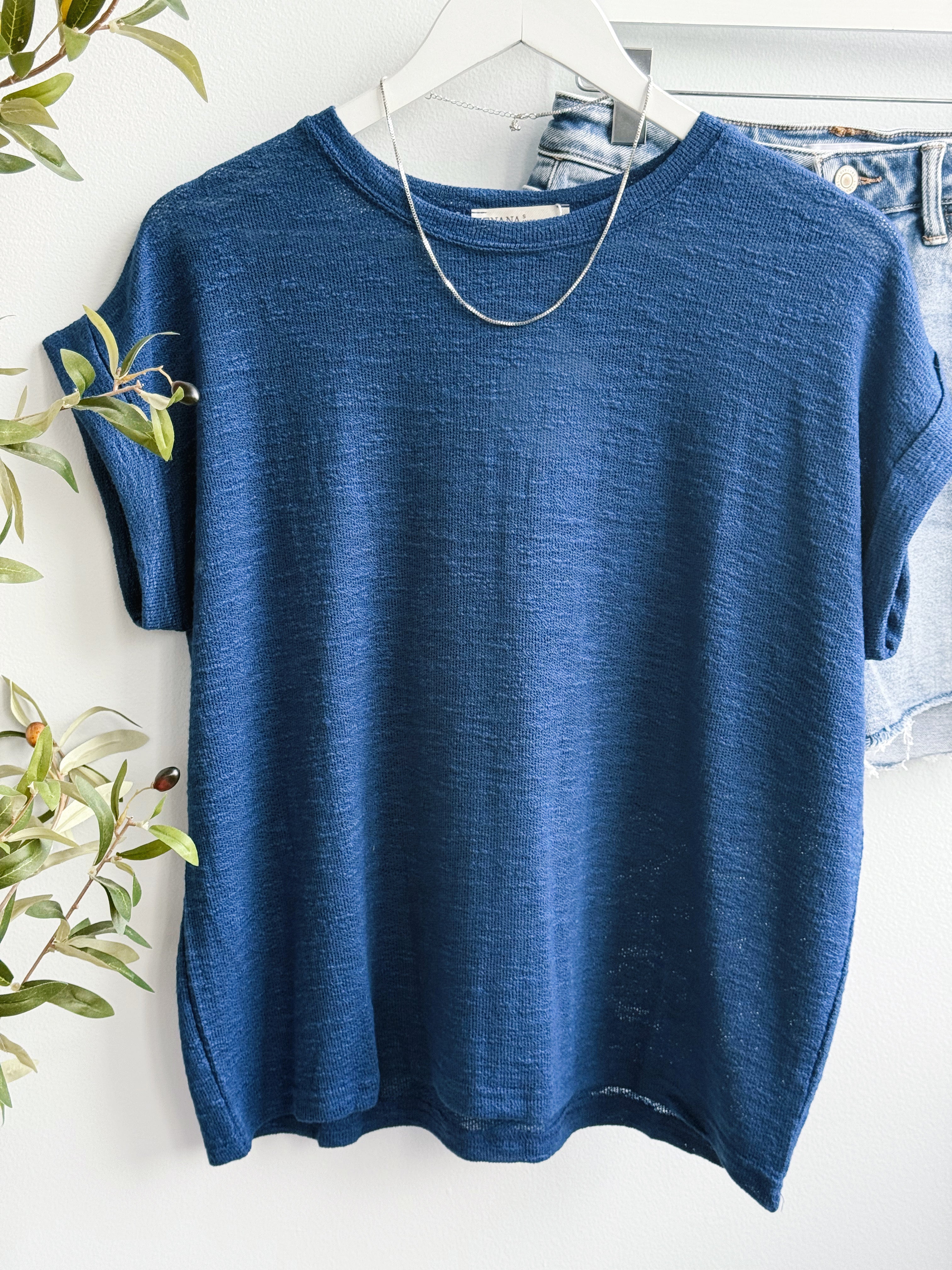 Misty Tee - LIGHT NAVY - willows clothing S/S SHIRT