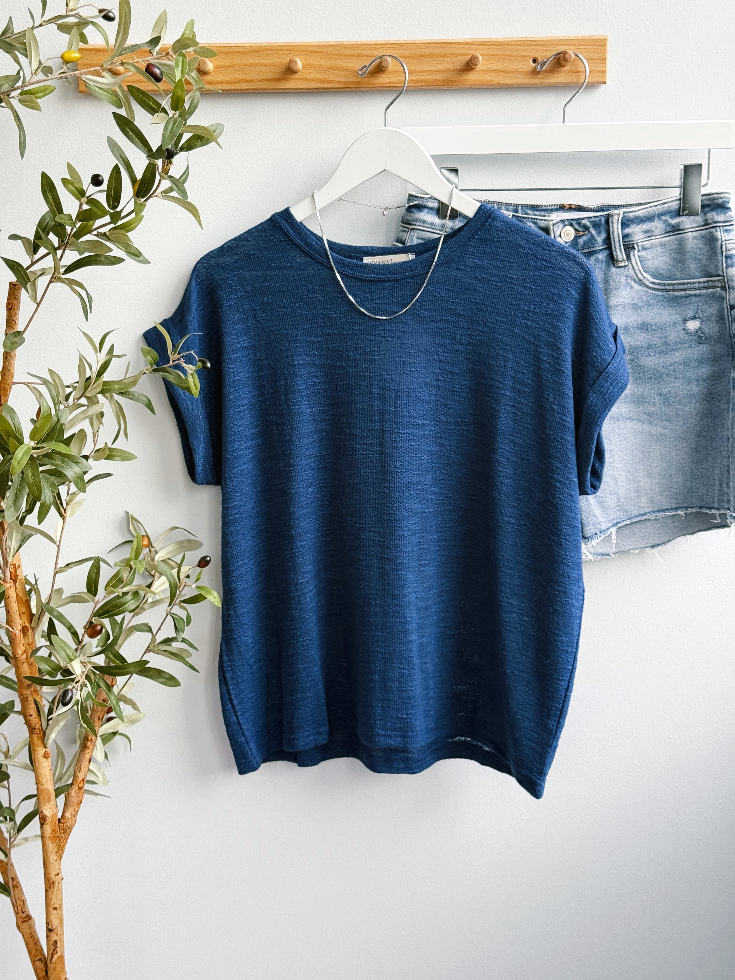 Misty Tee - LIGHT NAVY - willows clothing S/S SHIRT