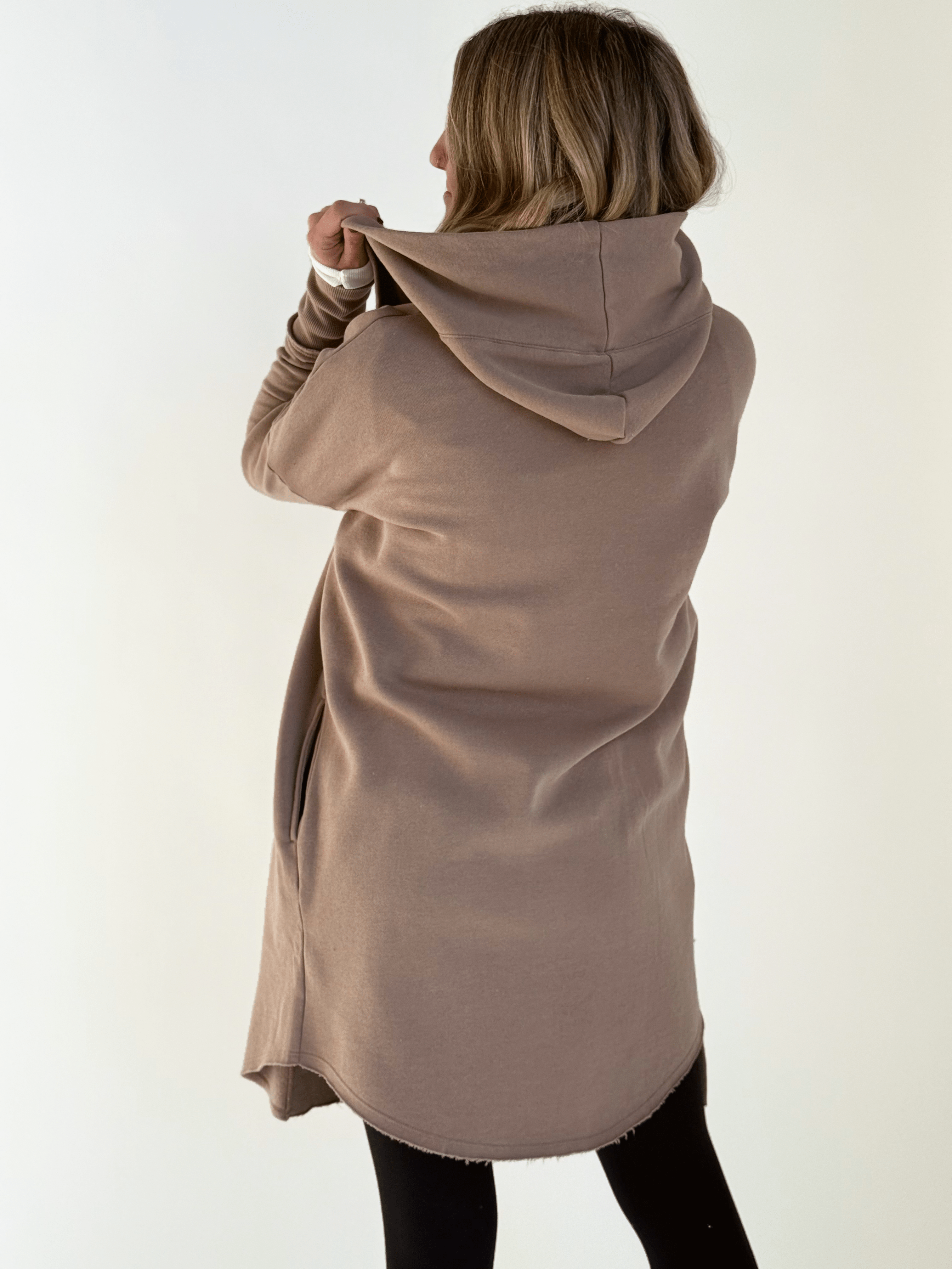 Moats Hooded Cardigan - SILKEN TAUPE - willows clothing Cardigan