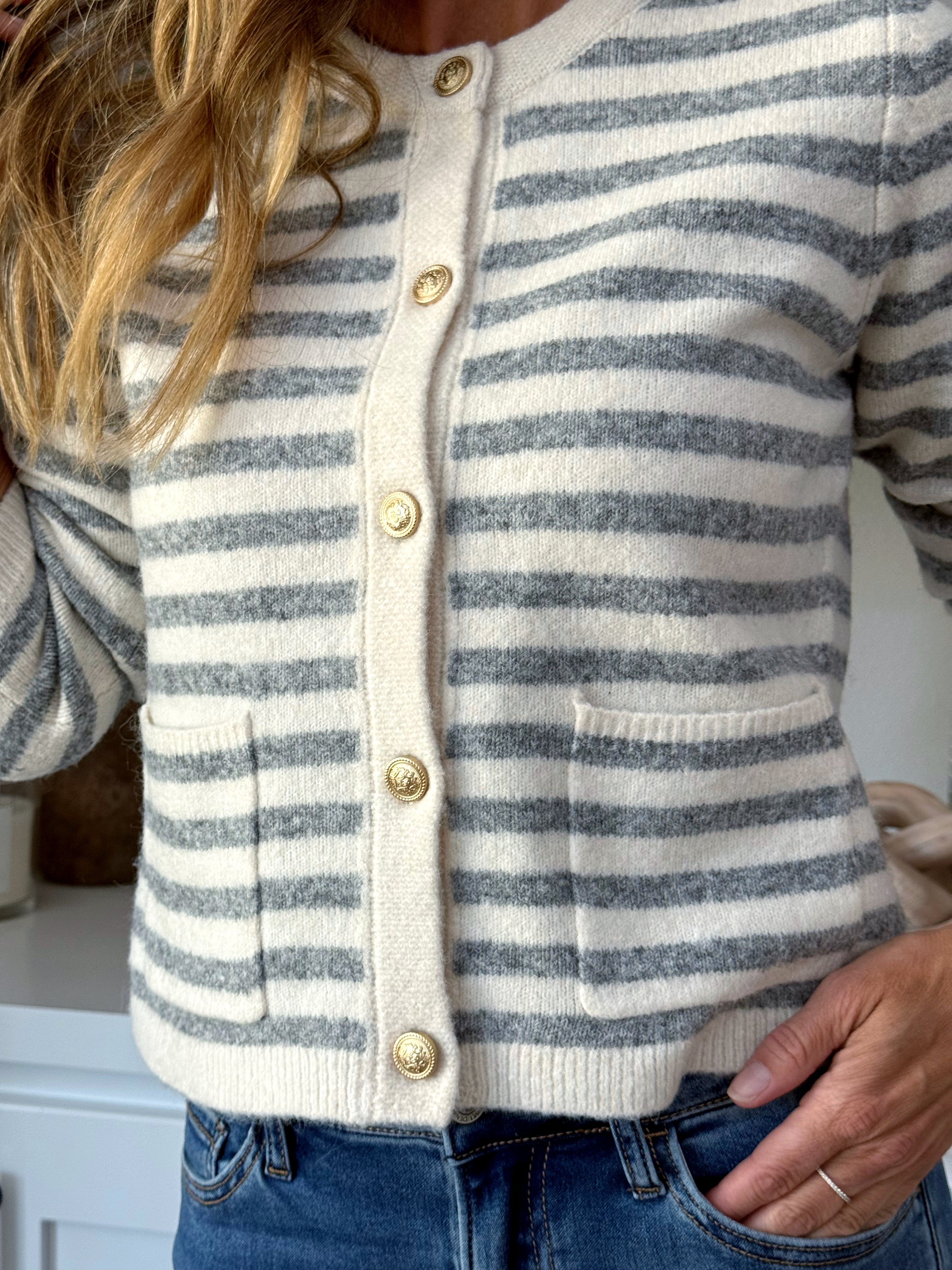 Monroe Cardigan - HEATHER GREY - willows clothing Cardigan
