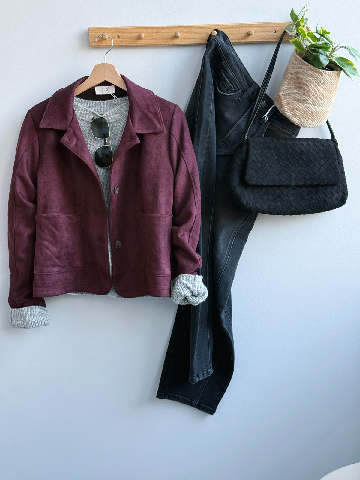 Monroe Jacket - BURGUNDY - willows clothing JACKET
