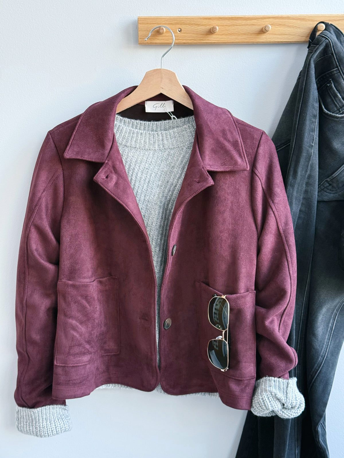Monroe Jacket - BURGUNDY - willows clothing JACKET