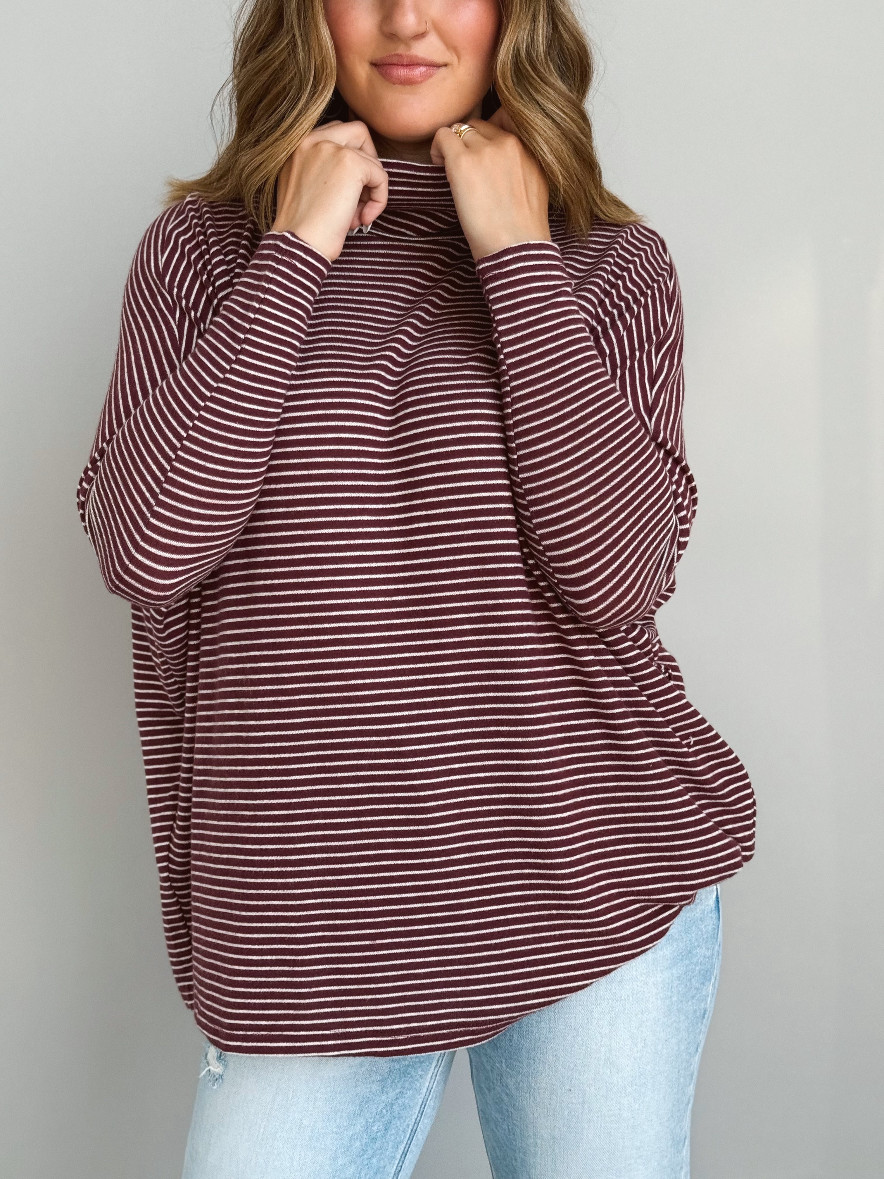 Moore Top - DARK CHERRY - willows clothing L/S SHIRT