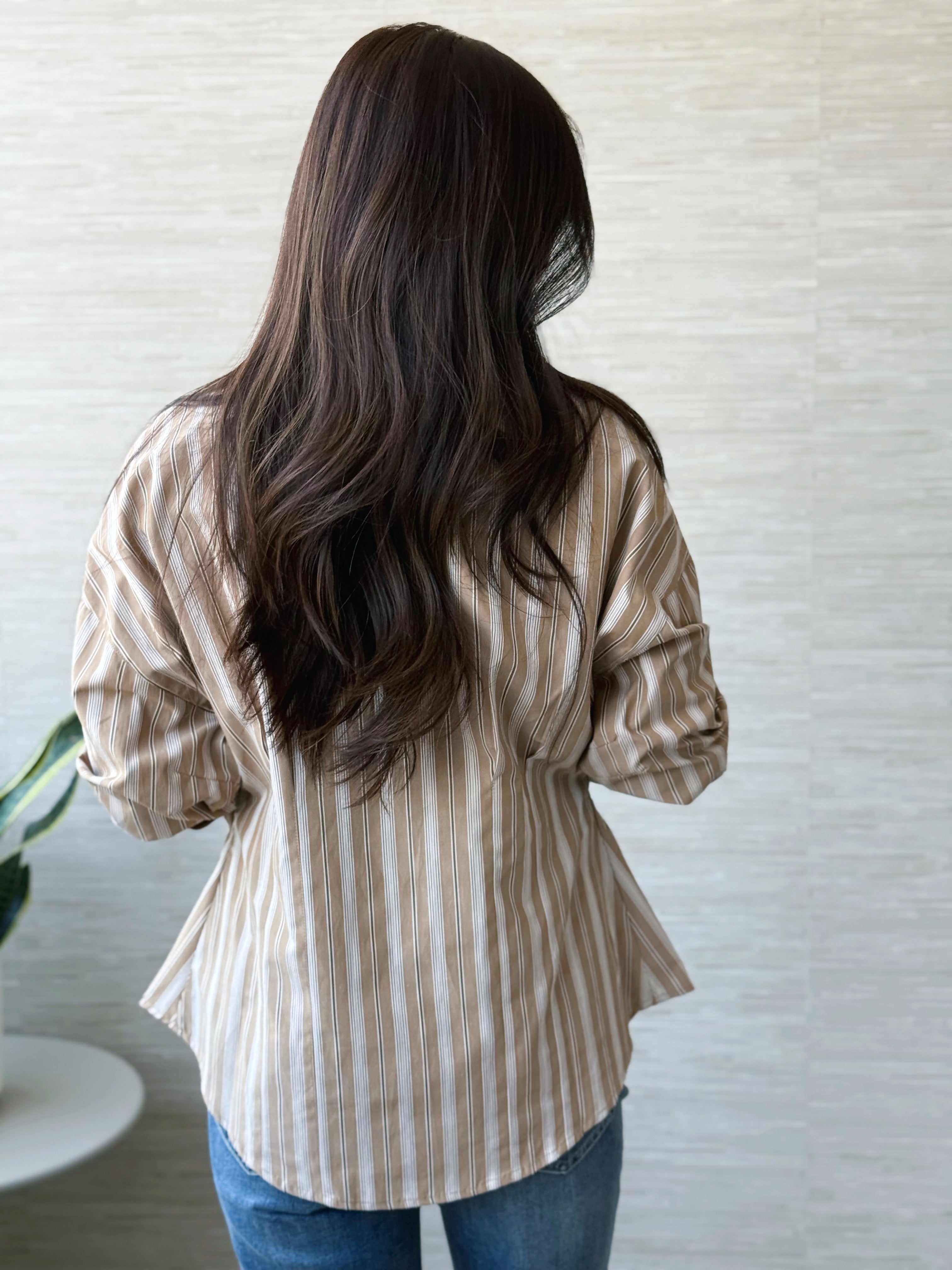 Moreno Blouse - TAN - willows clothing L/S SHIRT