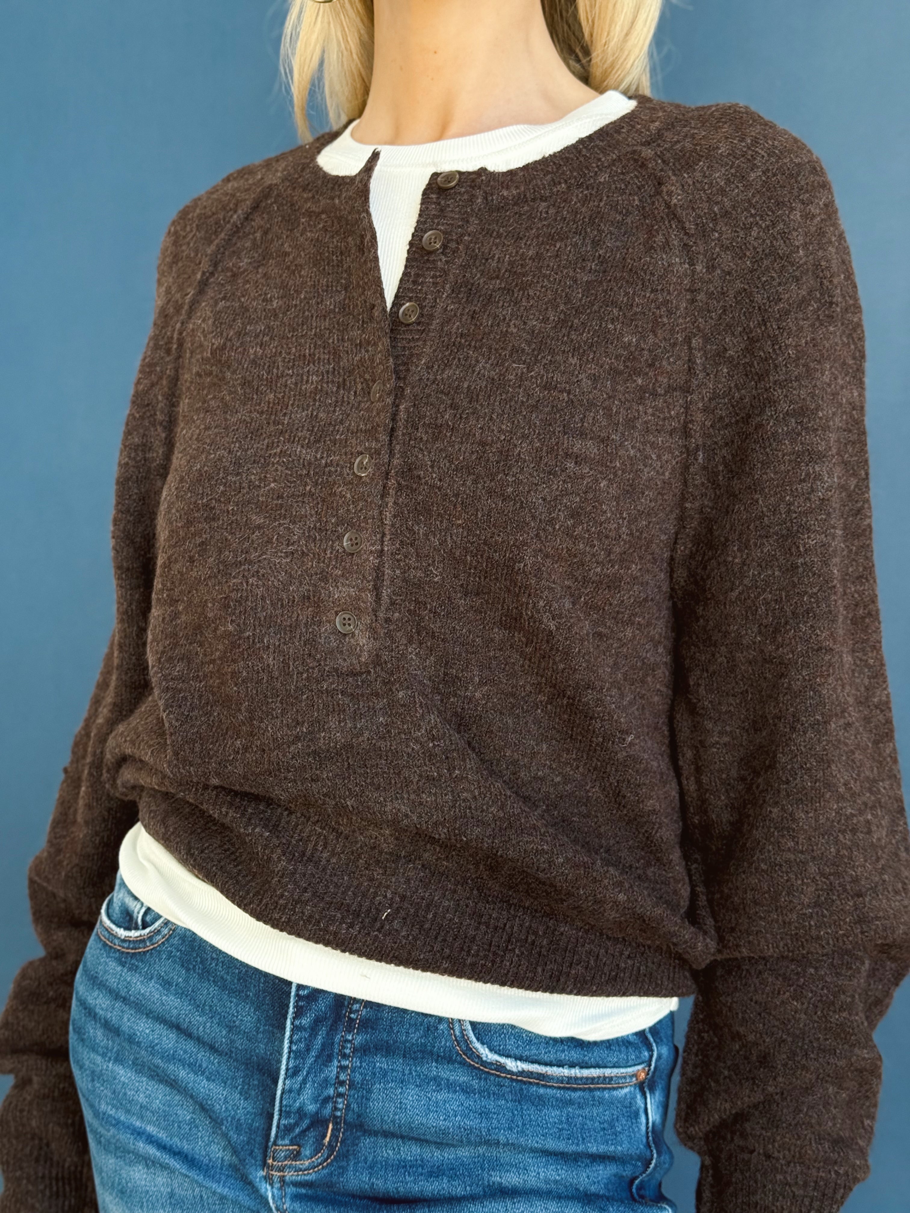 Morgan Sweater - BROWN - willows clothing SWEATER