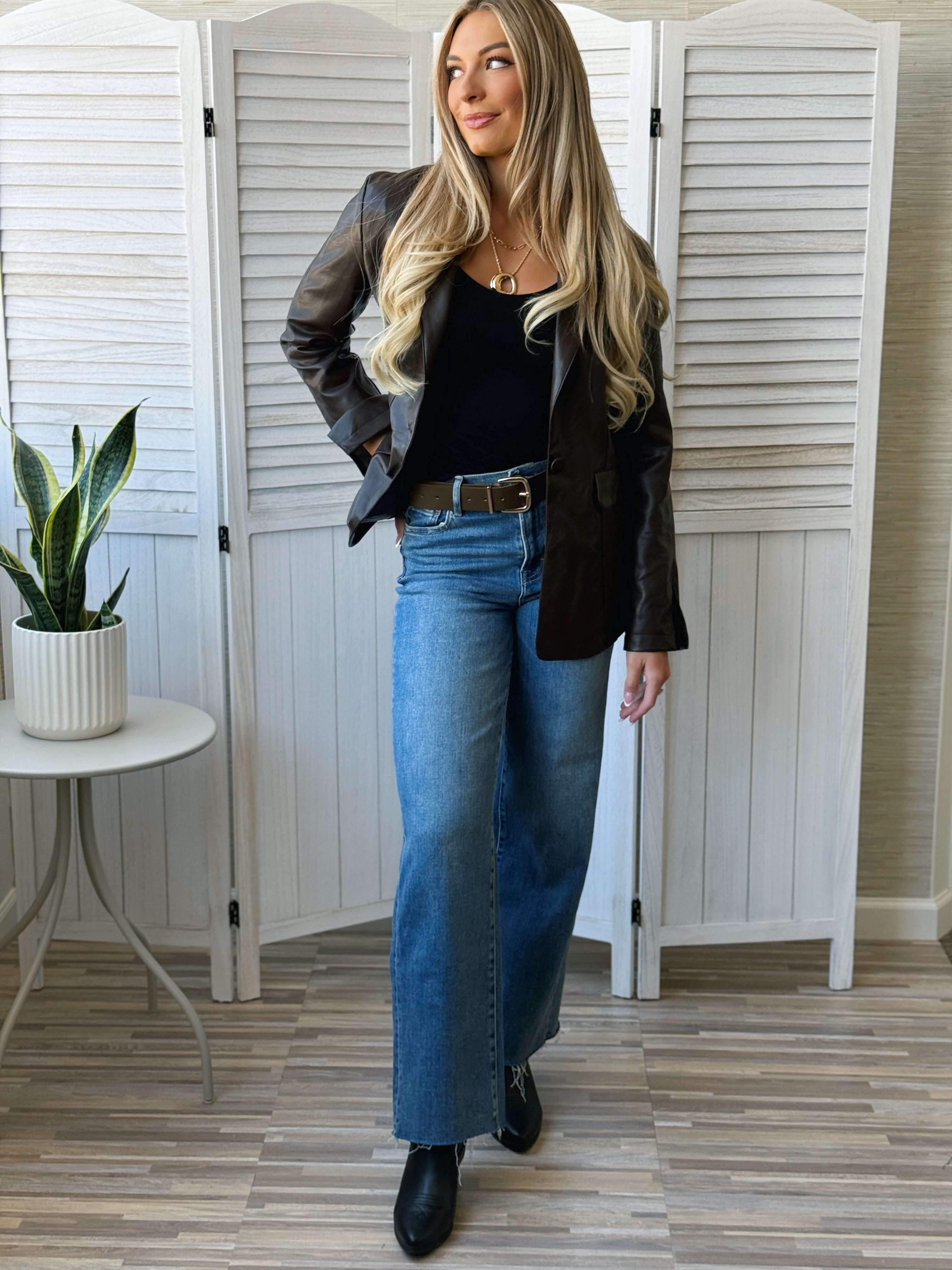 Morning Brew Blazer - COFFEE - willows clothing BLAZER