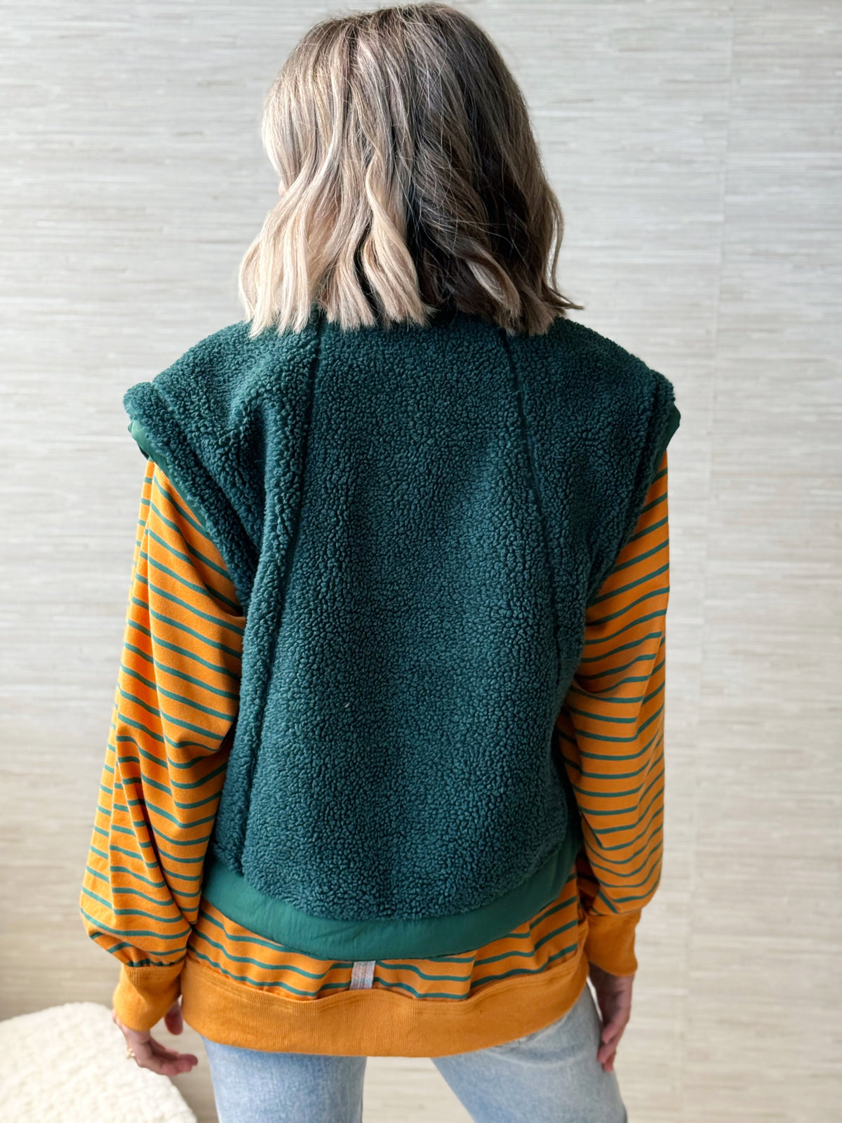 Moss Monster Vest - GREEN - willows clothing VEST