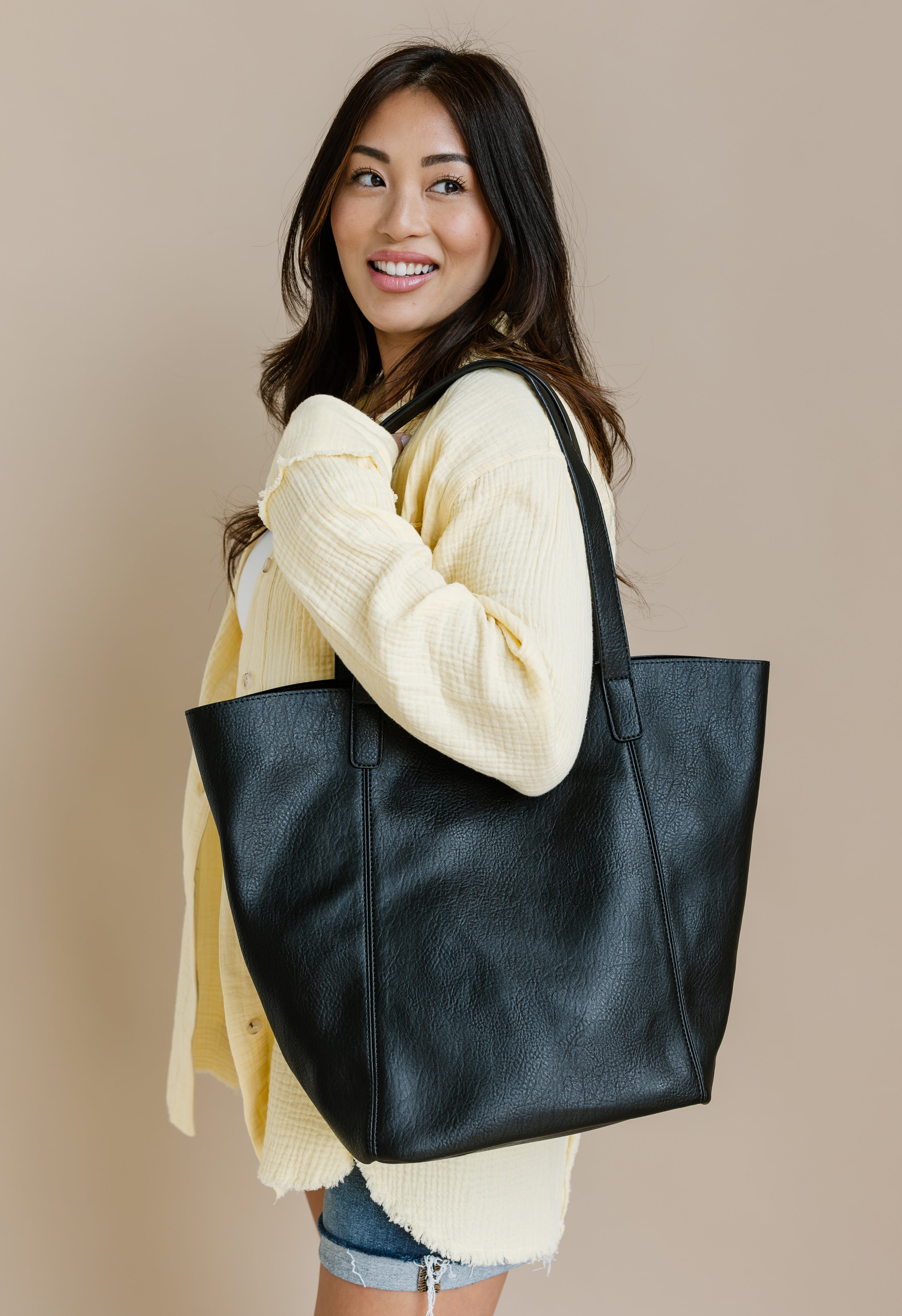 Myrtle Tote Two-In-One - BLACK - willows clothing Tote