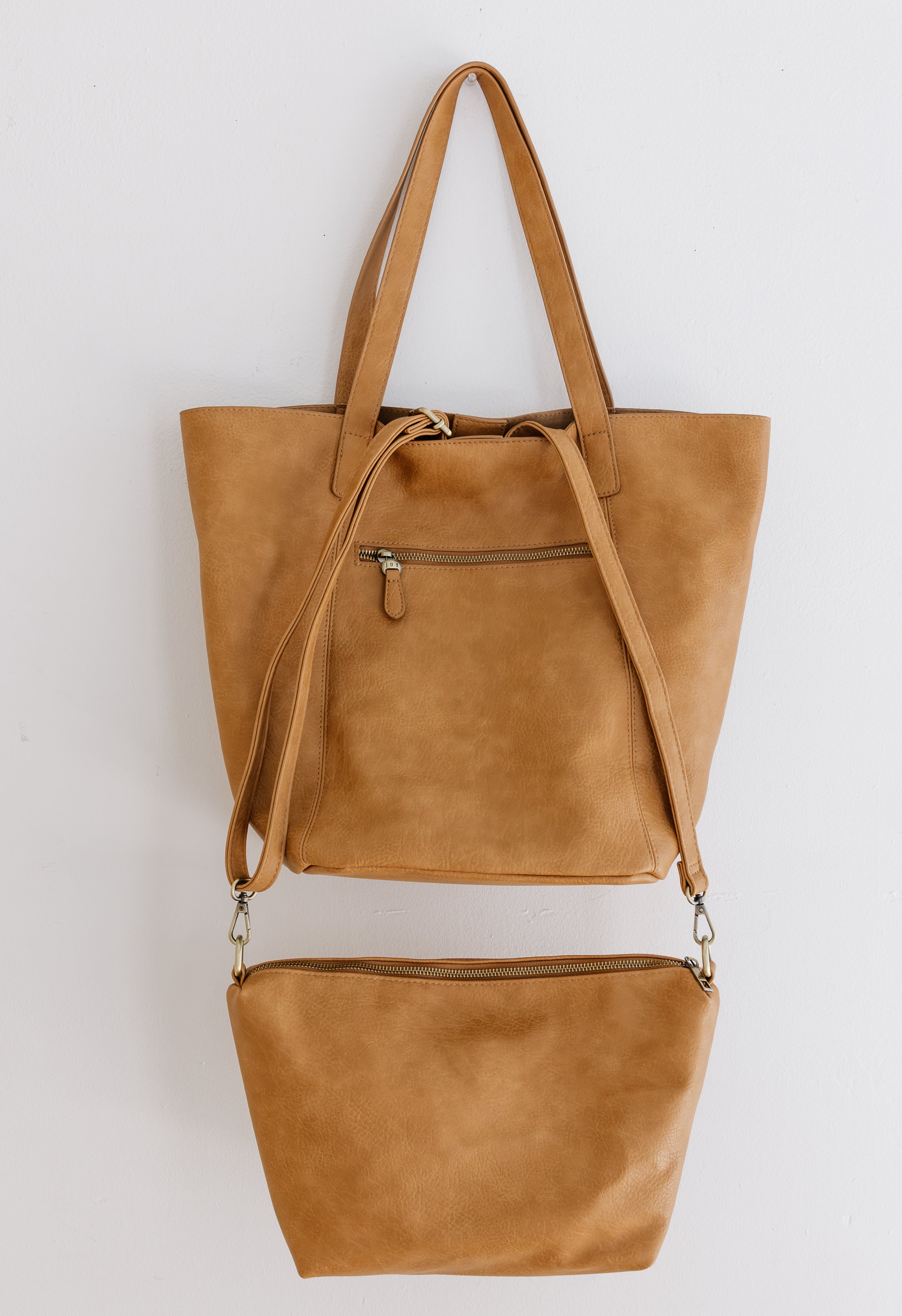 Myrtle Tote Two-In-One - MID TAN - willows clothing TOTE