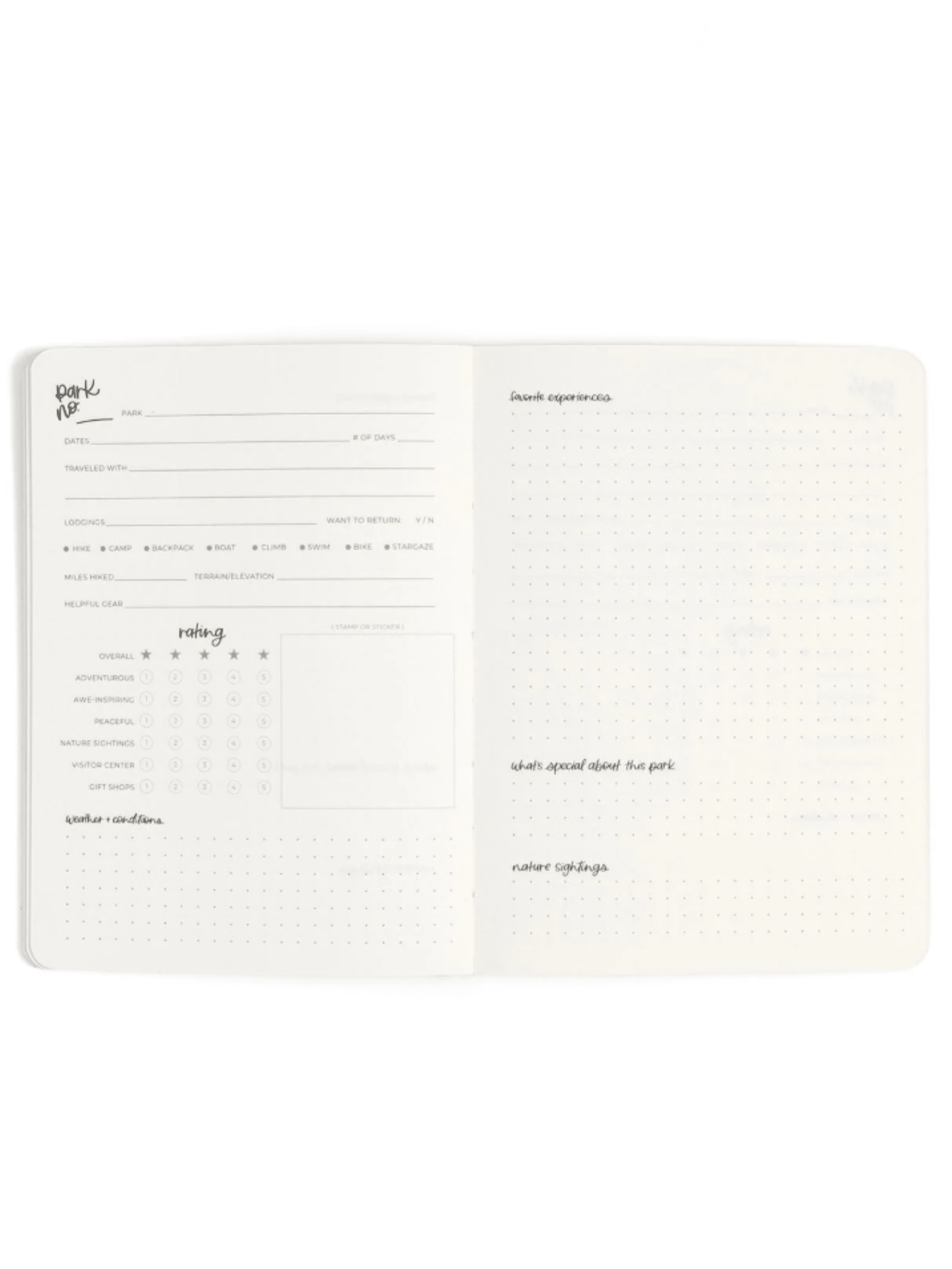 National Parks Guided Journal - willows clothing JOURNAL