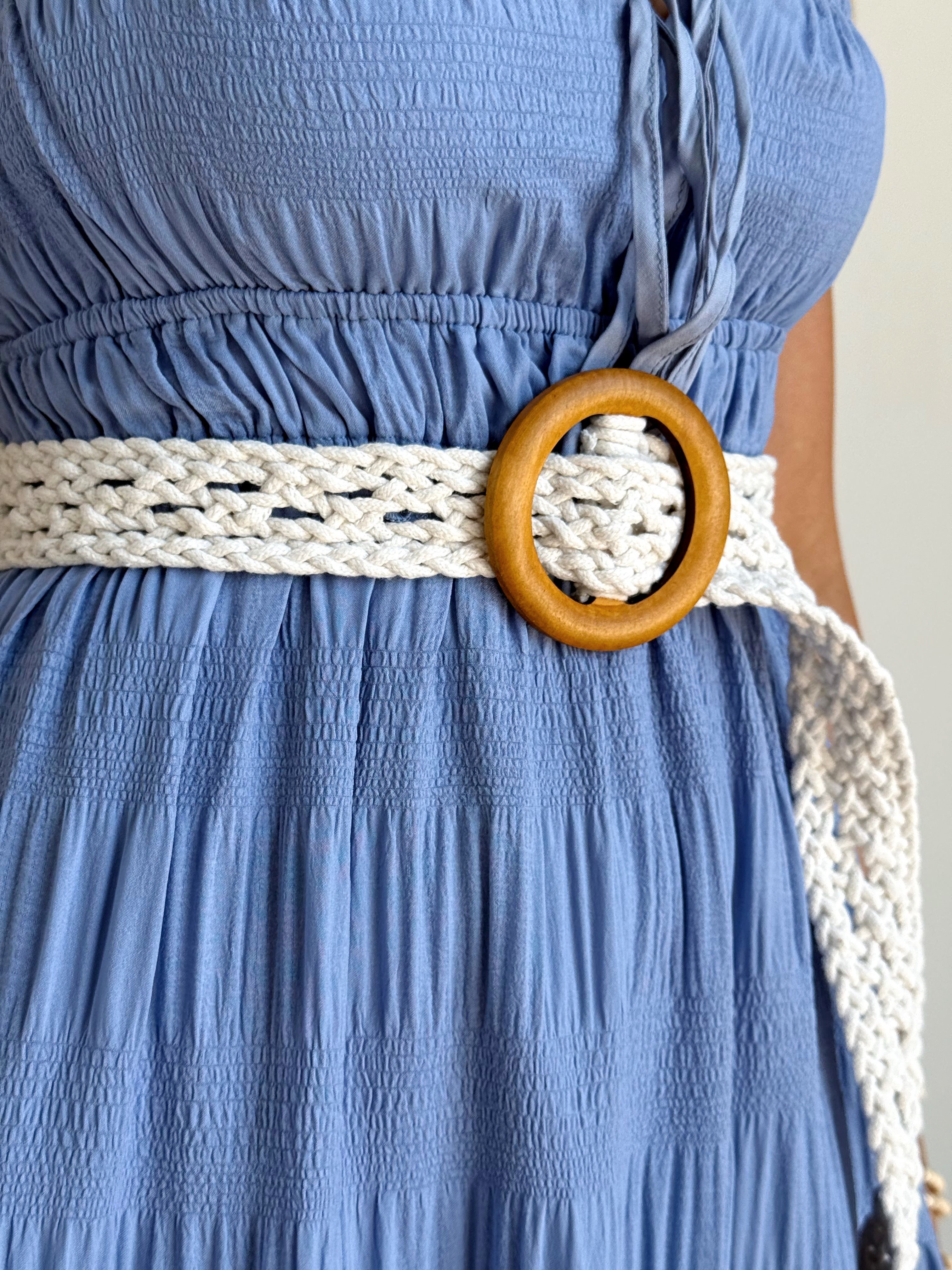 Natural Woven Belt - IVORY - willows clothing Belts