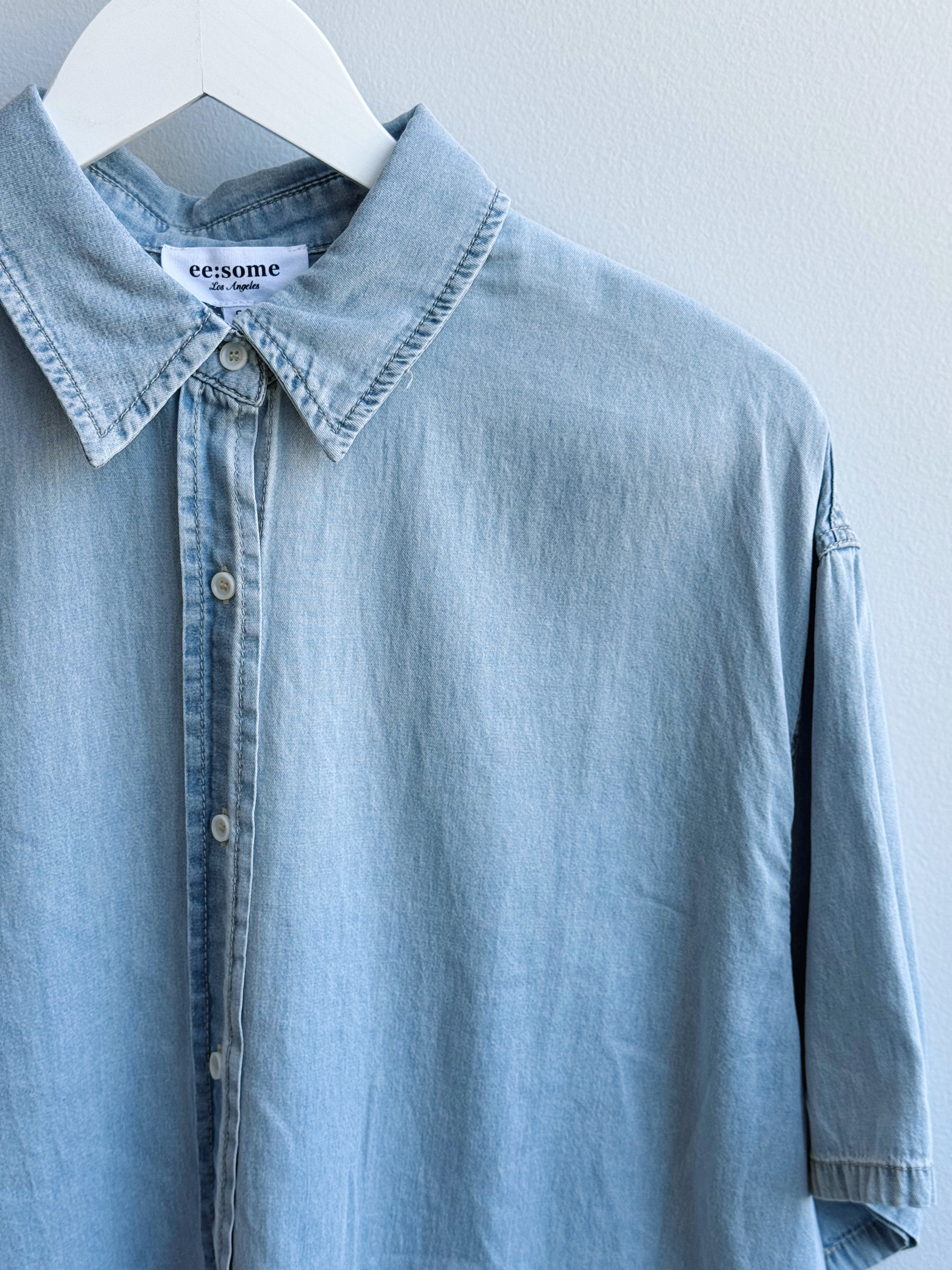 New Day Blouse - DENIM - willows clothing BLOUSE