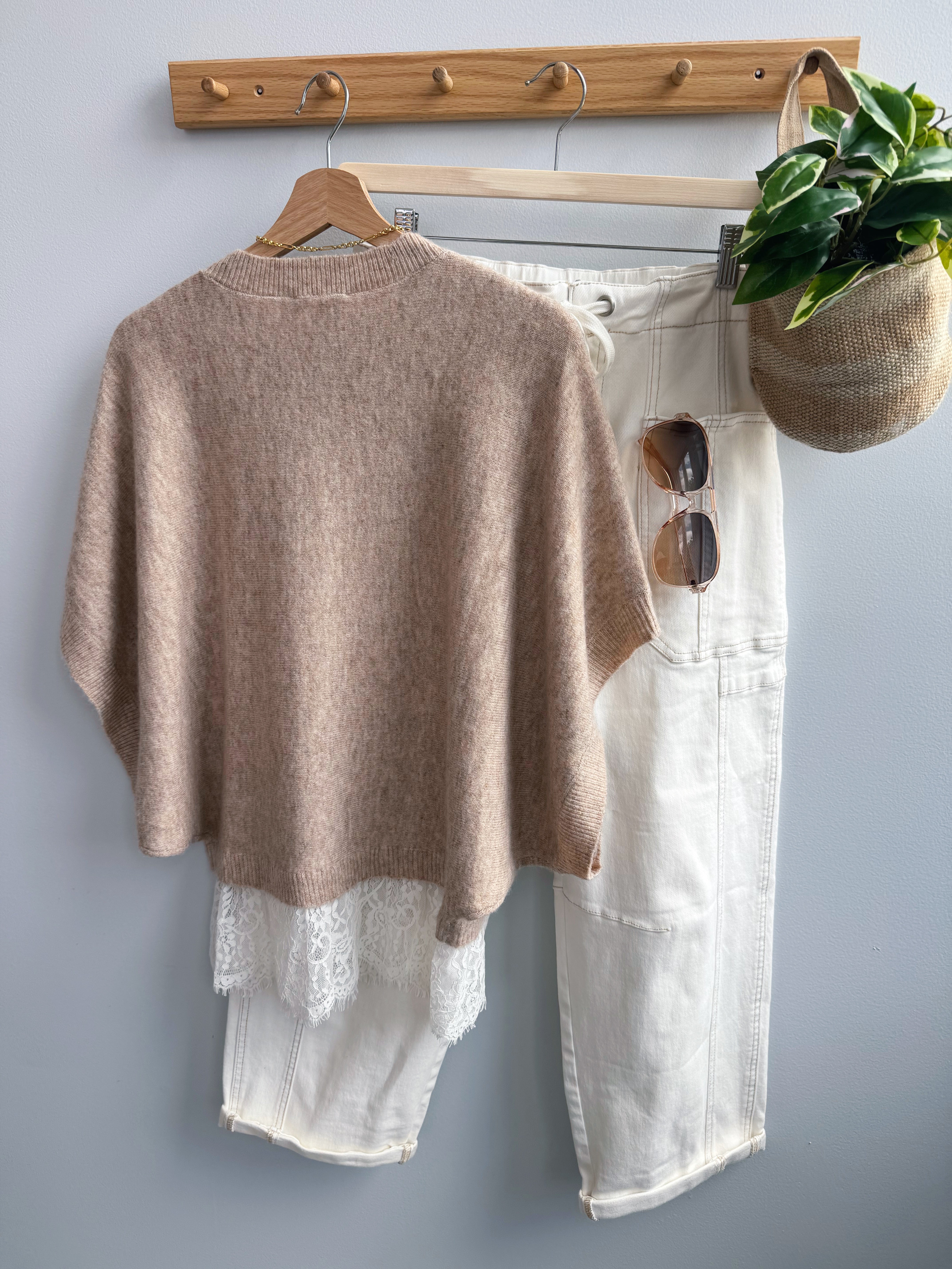 New Girl Top - ECRU - willows clothing S/S SHIRT