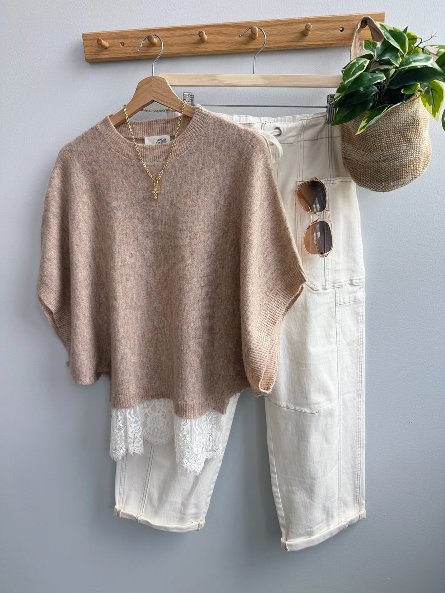 New Girl Top - ECRU - willows clothing S/S SHIRT
