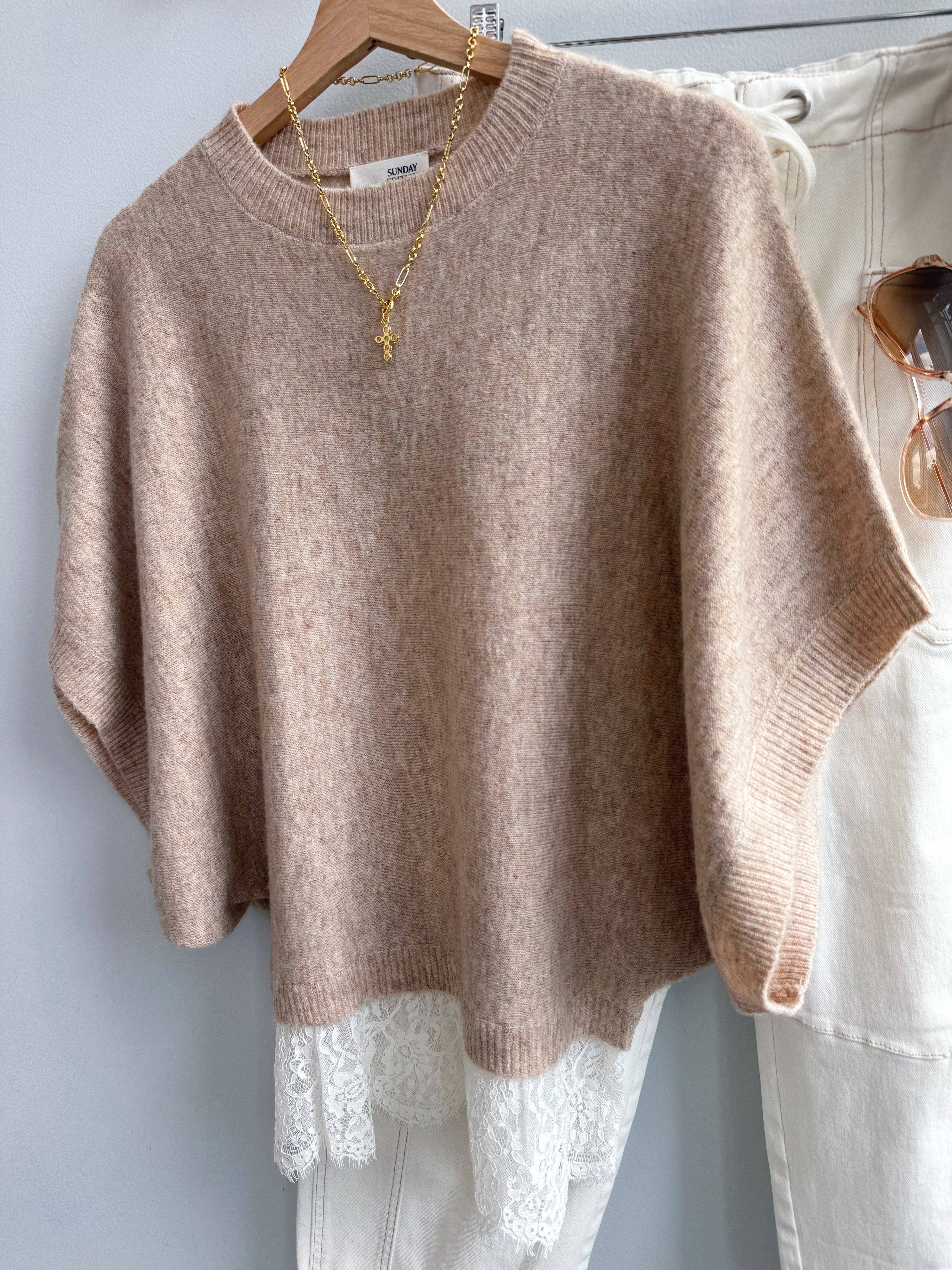 New Girl Top - ECRU - willows clothing S/S SHIRT