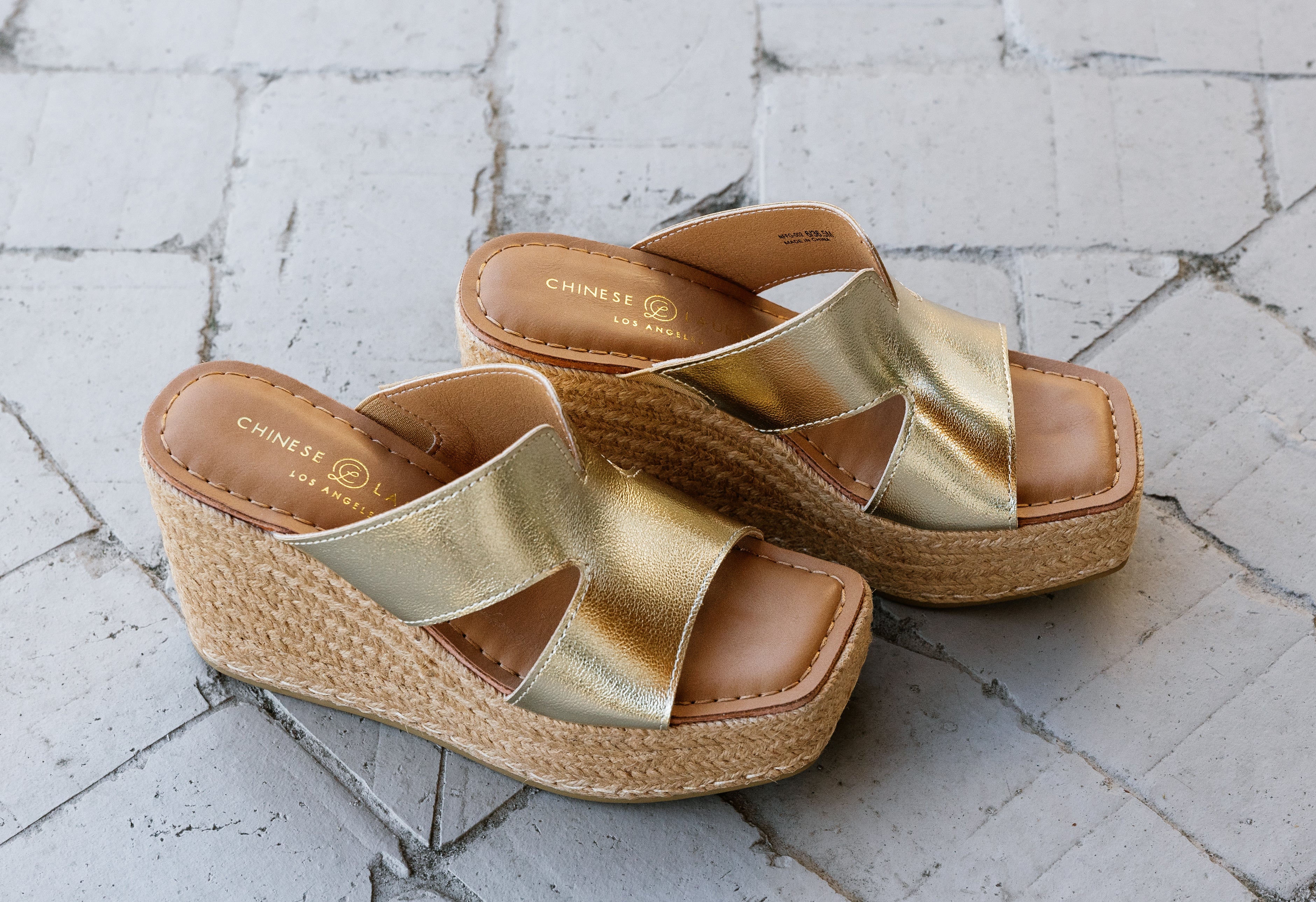 Next Door Wedge Sandals - GOLD - willows clothing Sandals