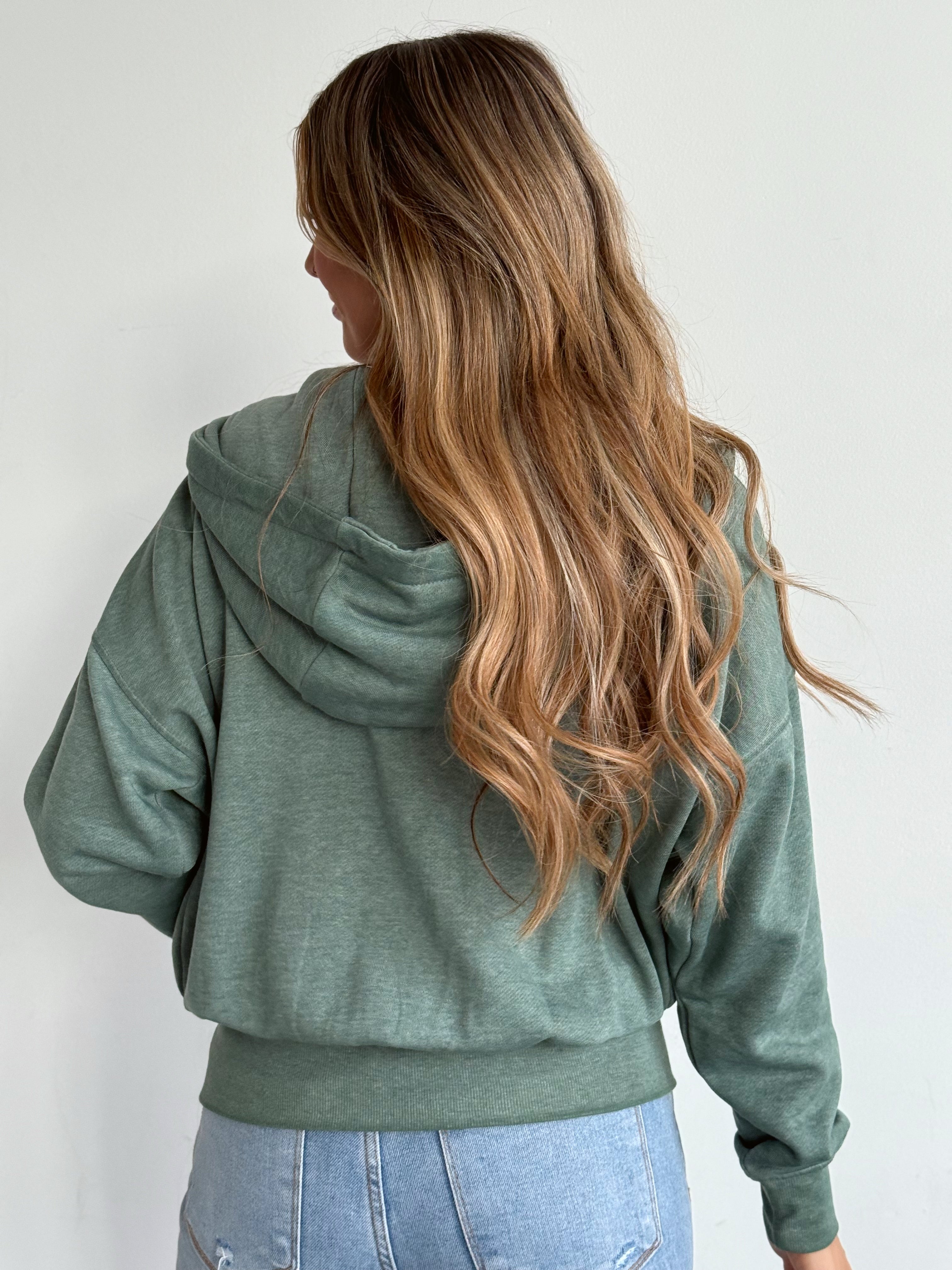 NorthWest Road Trip Zip Up - SILKY PINE - willows clothing SWEATSHIRT