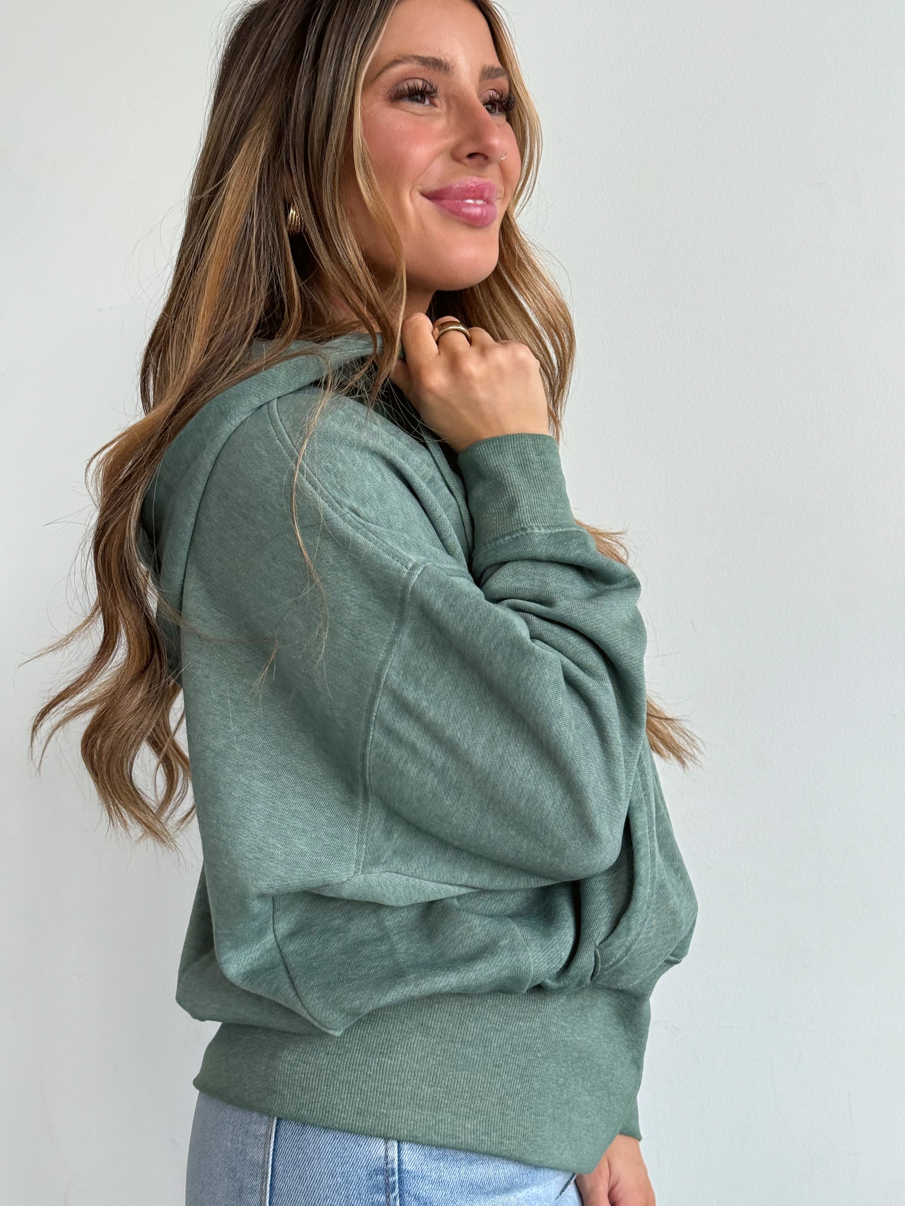 NorthWest Road Trip Zip Up - SILKY PINE - willows clothing SWEATSHIRT