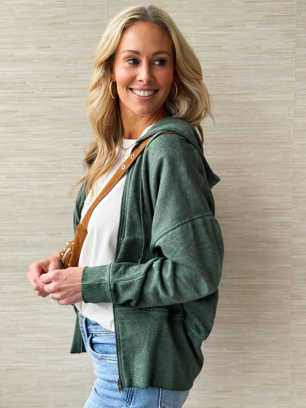 NorthWest Road Trip Zip Up - SYCAMORE - willows clothing SWEATSHIRT