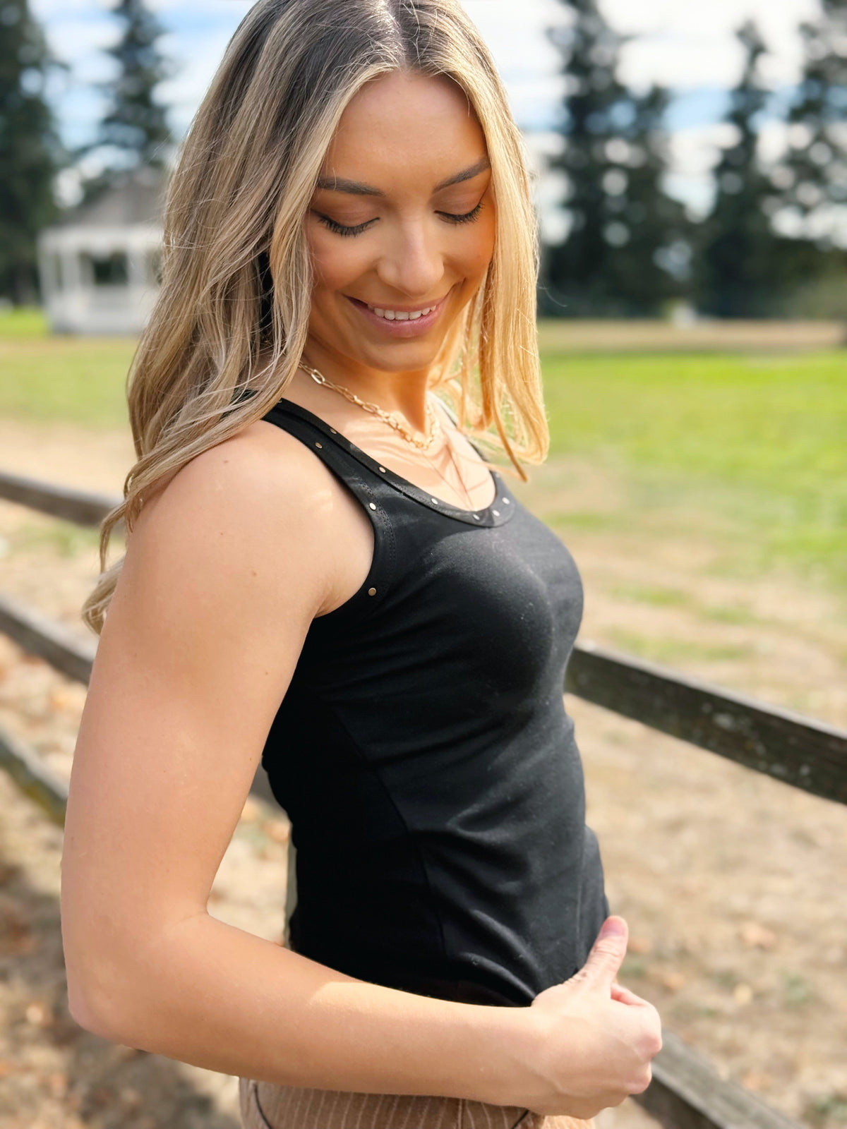 Not Your Basic Tank - BLACK - willows clothing TANKS