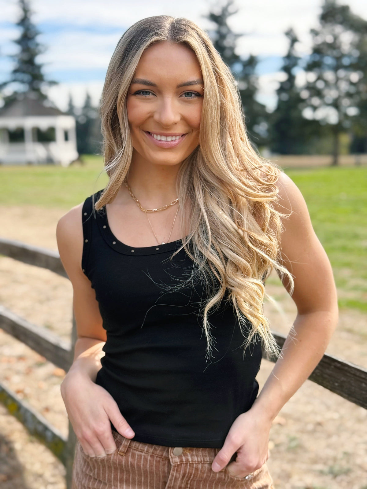 Not Your Basic Tank - BLACK - willows clothing TANKS