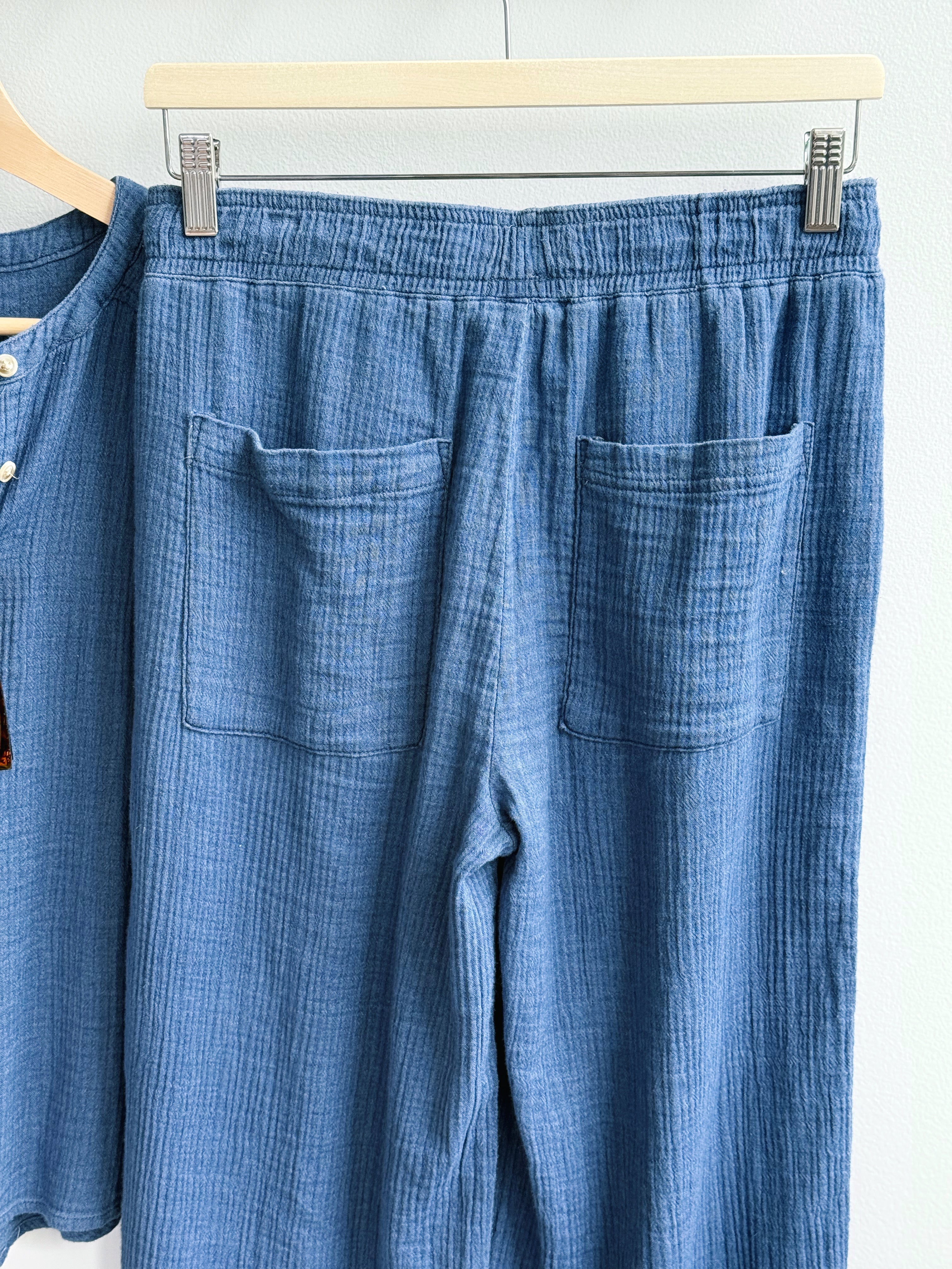 Novalie Pants - WASHED DENIM BLUE - willows clothing PANTS