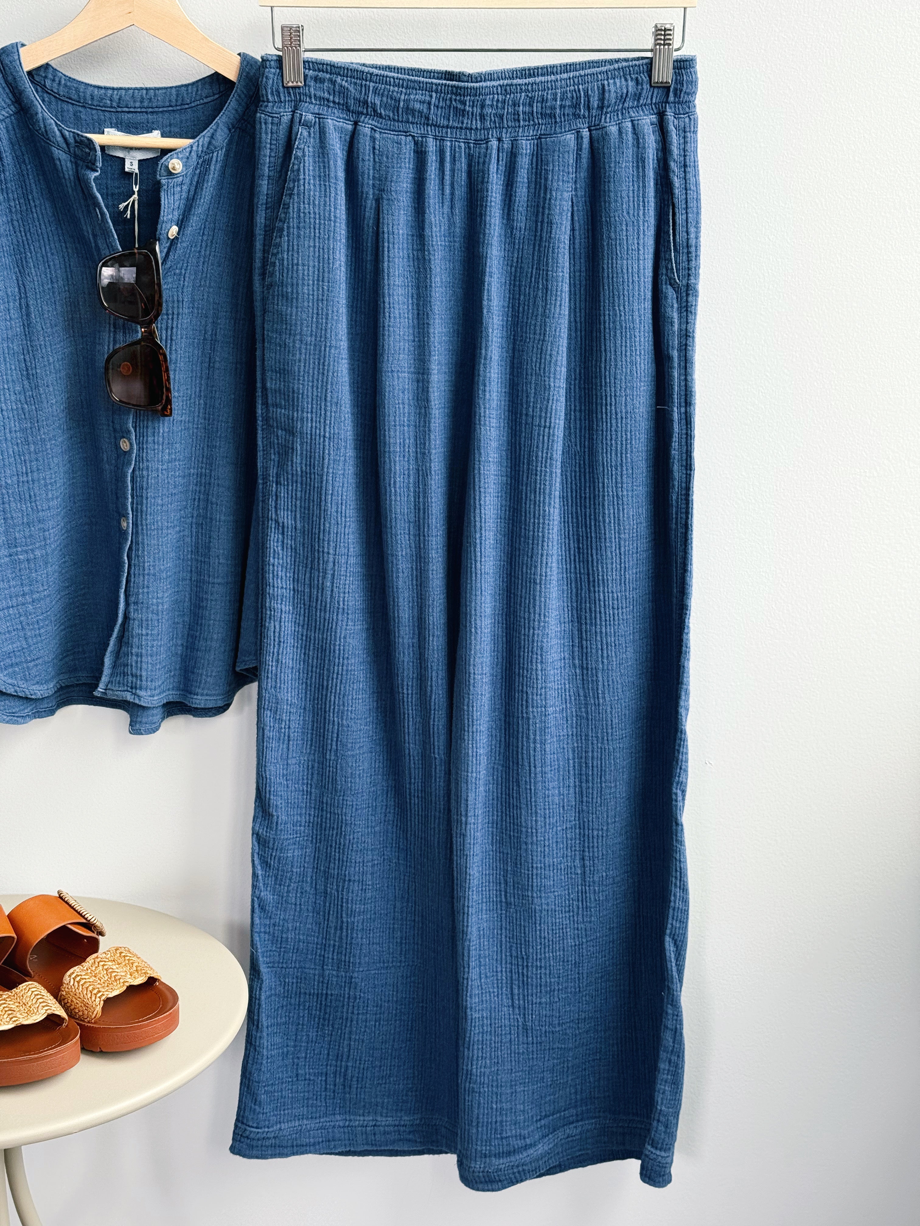 Novalie Pants - WASHED DENIM BLUE - willows clothing PANTS