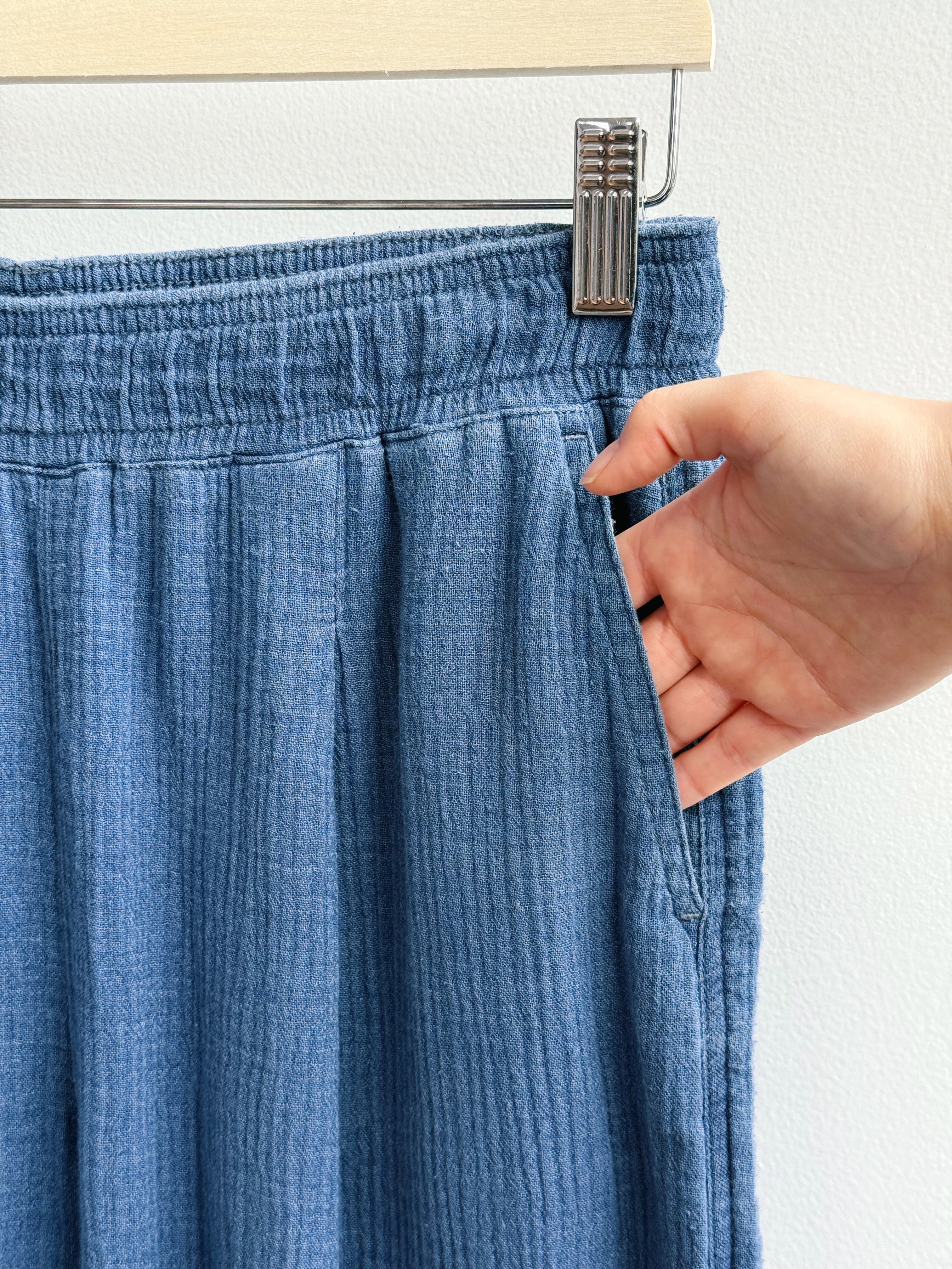 Novalie Pants - WASHED DENIM BLUE - willows clothing PANTS