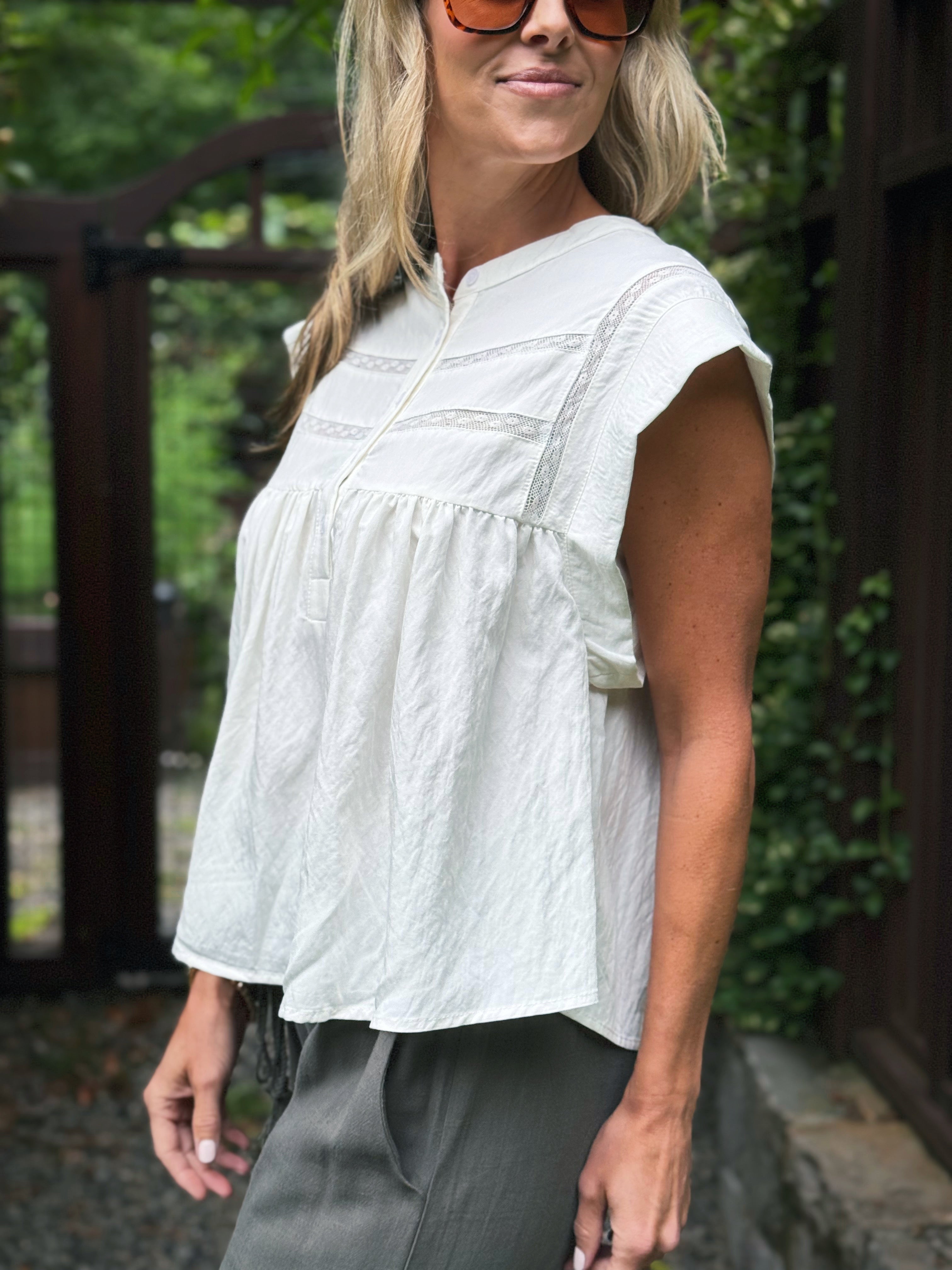 Odessa Blouse - CREAM - willows clothing BLOUSE