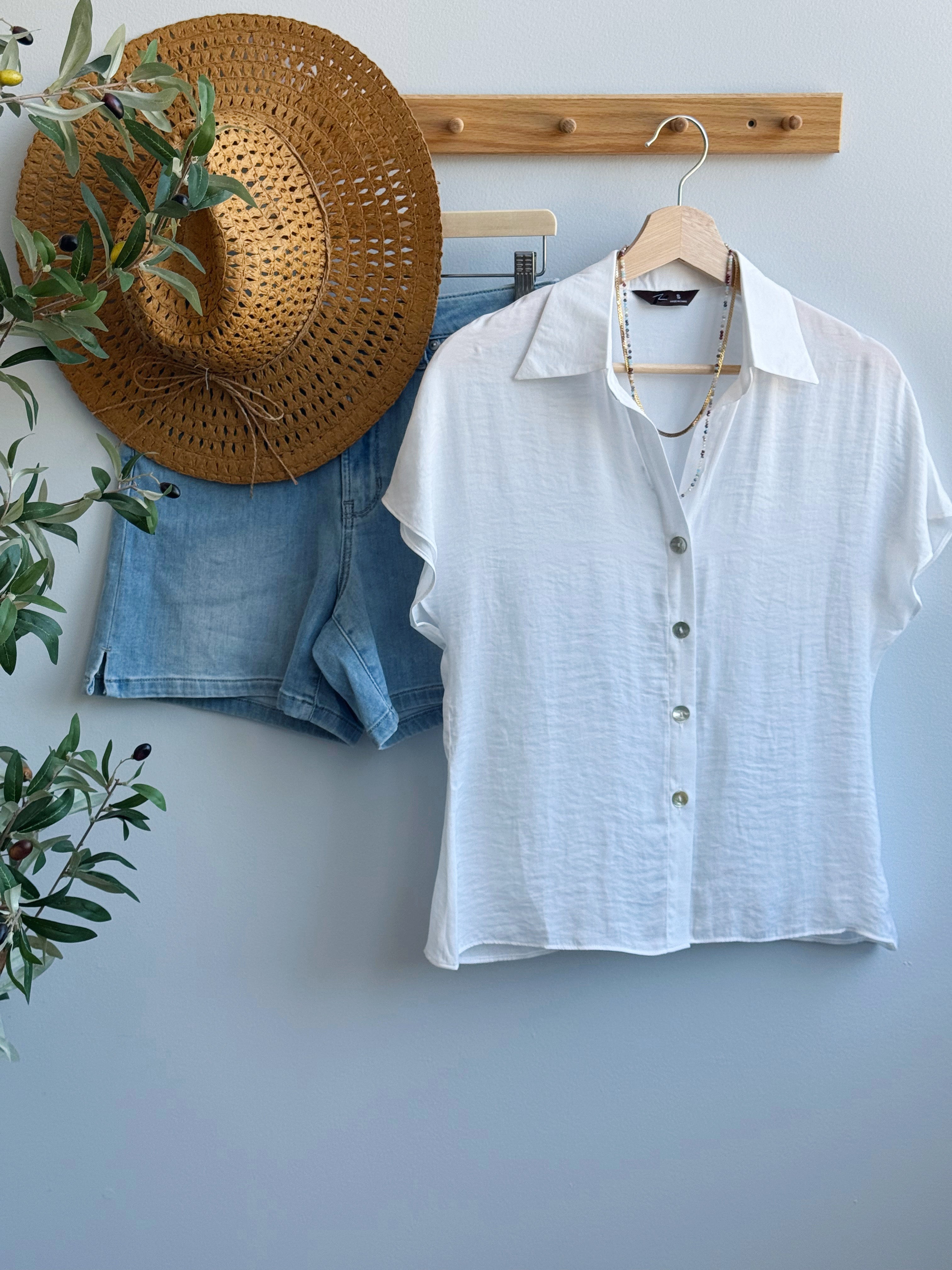Oliver Blouse - OFF WHITE - willows clothing BLOUSE