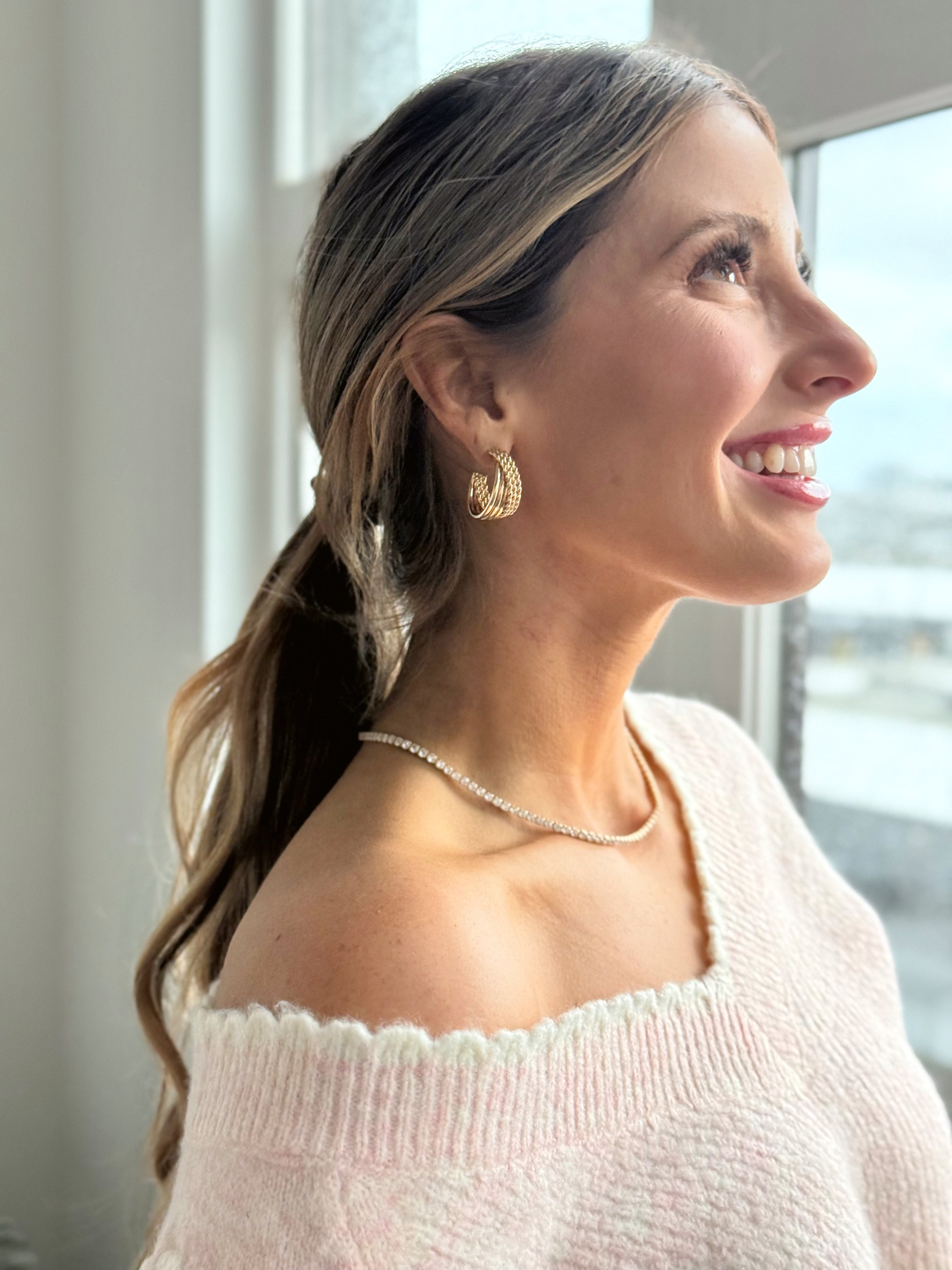 Orbit Hoop Earring - GOLD - willows clothing EARRINGS