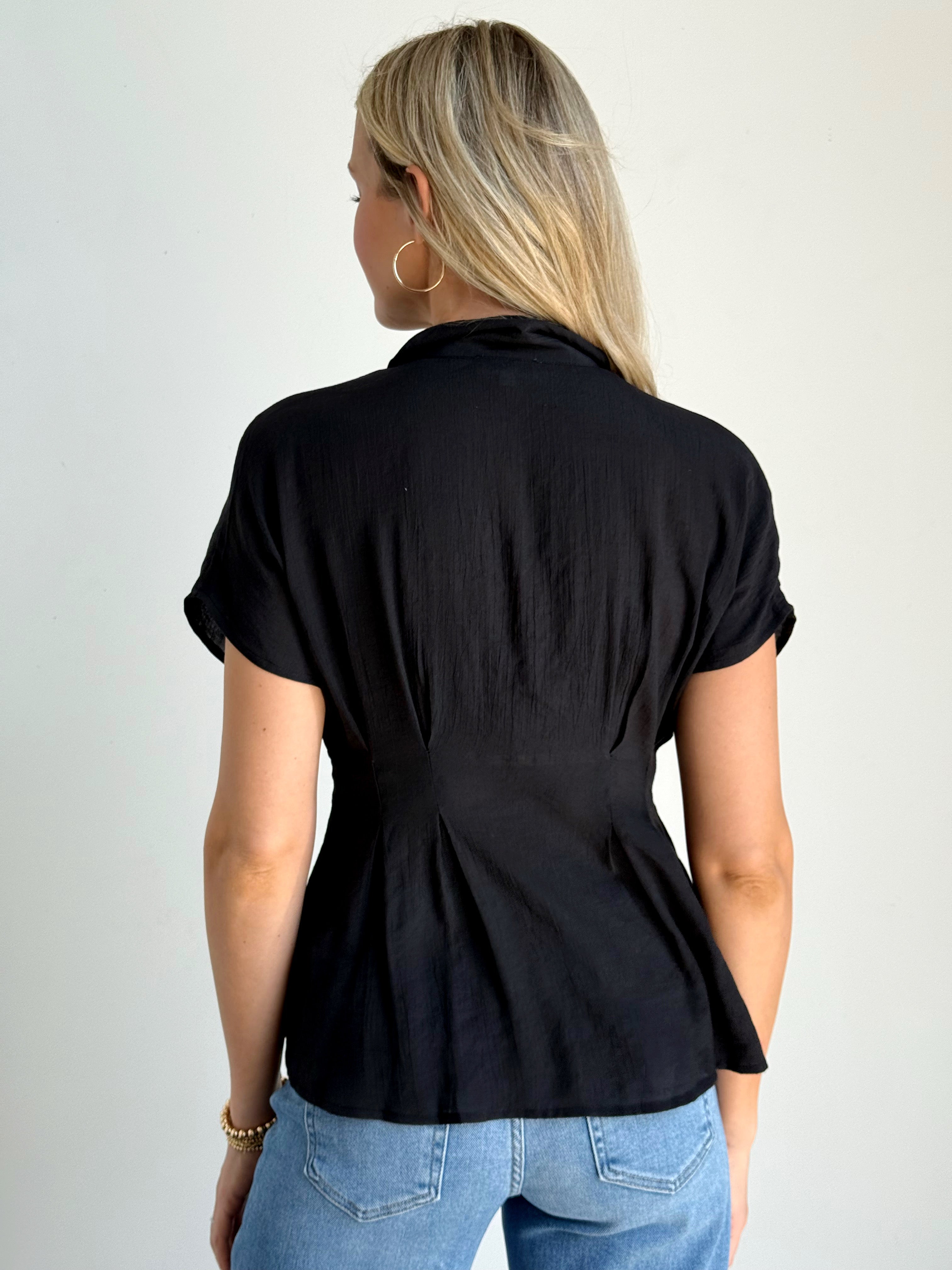 Orella Blouse - BLACK - willows clothing BLOUSE