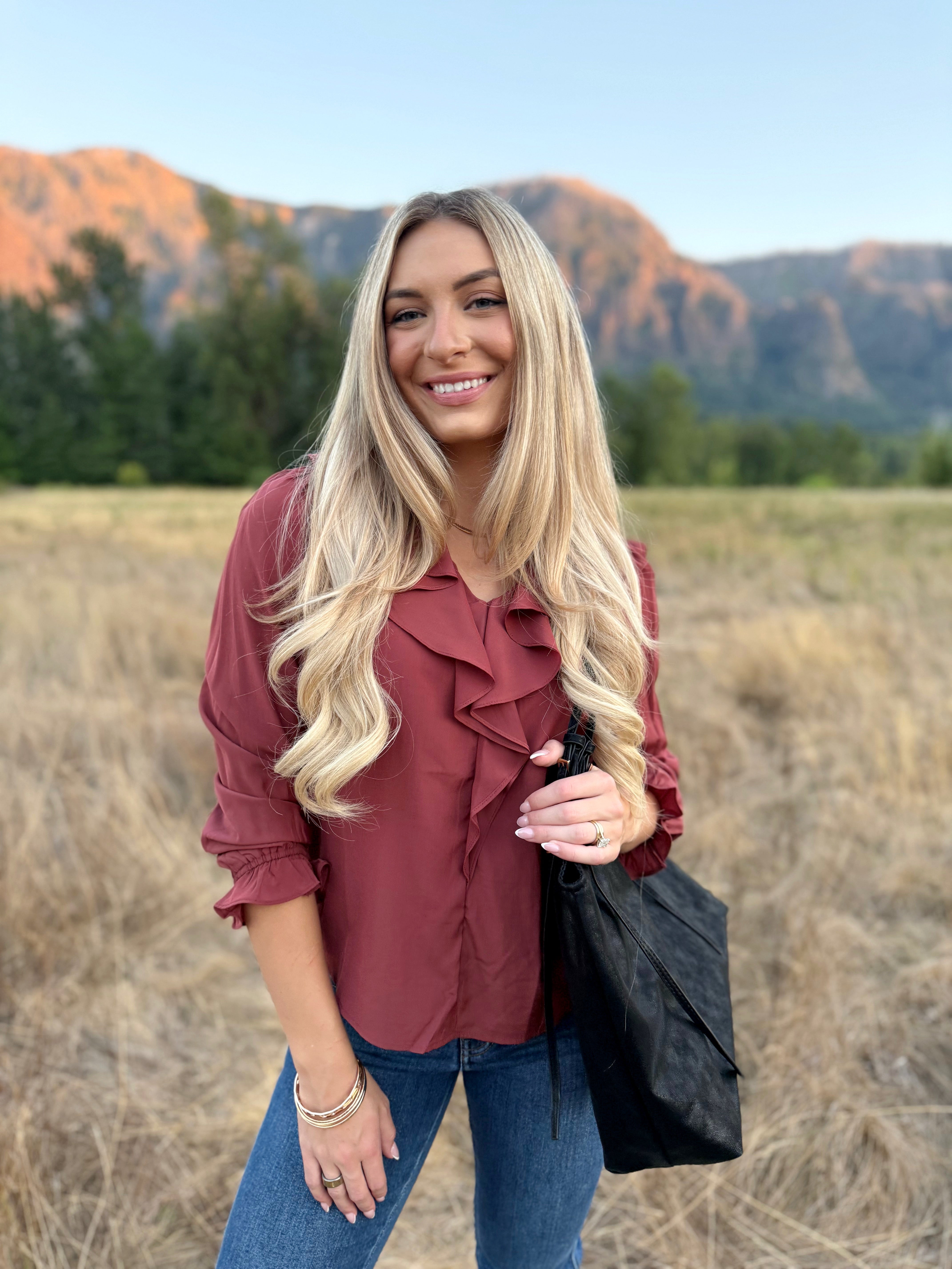 Pepper Blouse - CHESTNUT - willows clothing BLOUSE