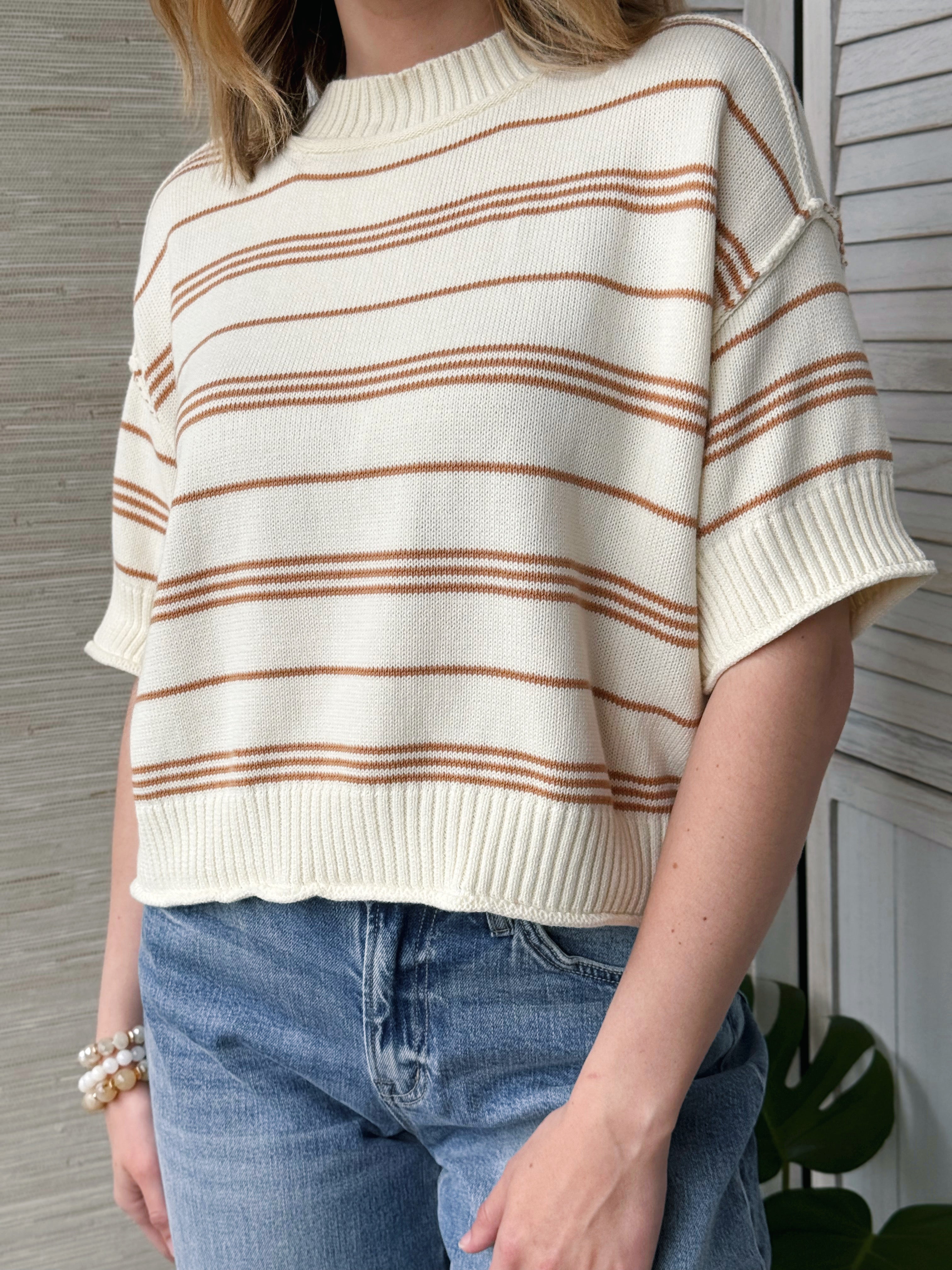 Percy Sweater - HONEY OAT - willows clothing SWEATER