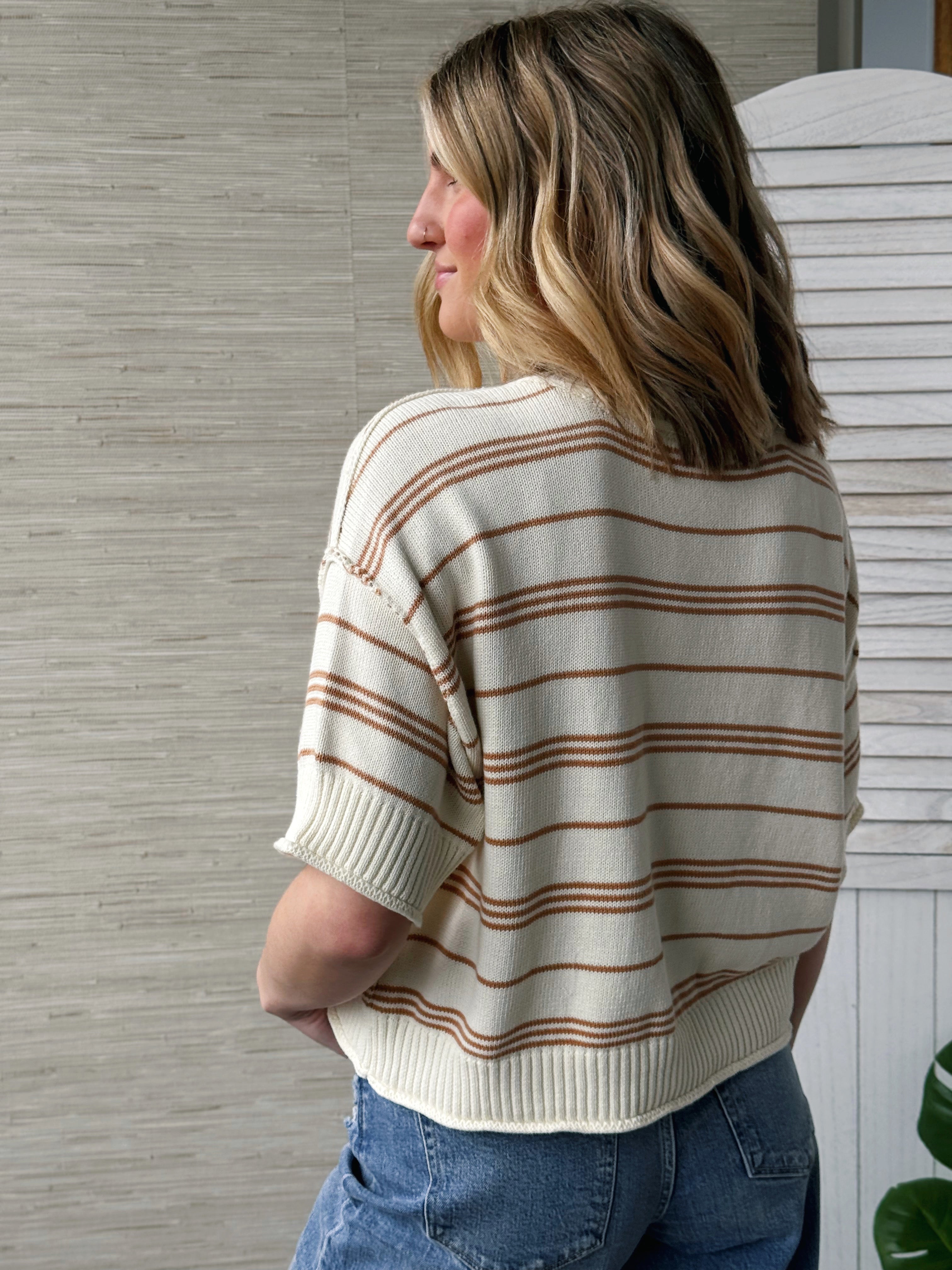 Percy Sweater - HONEY OAT - willows clothing SWEATER