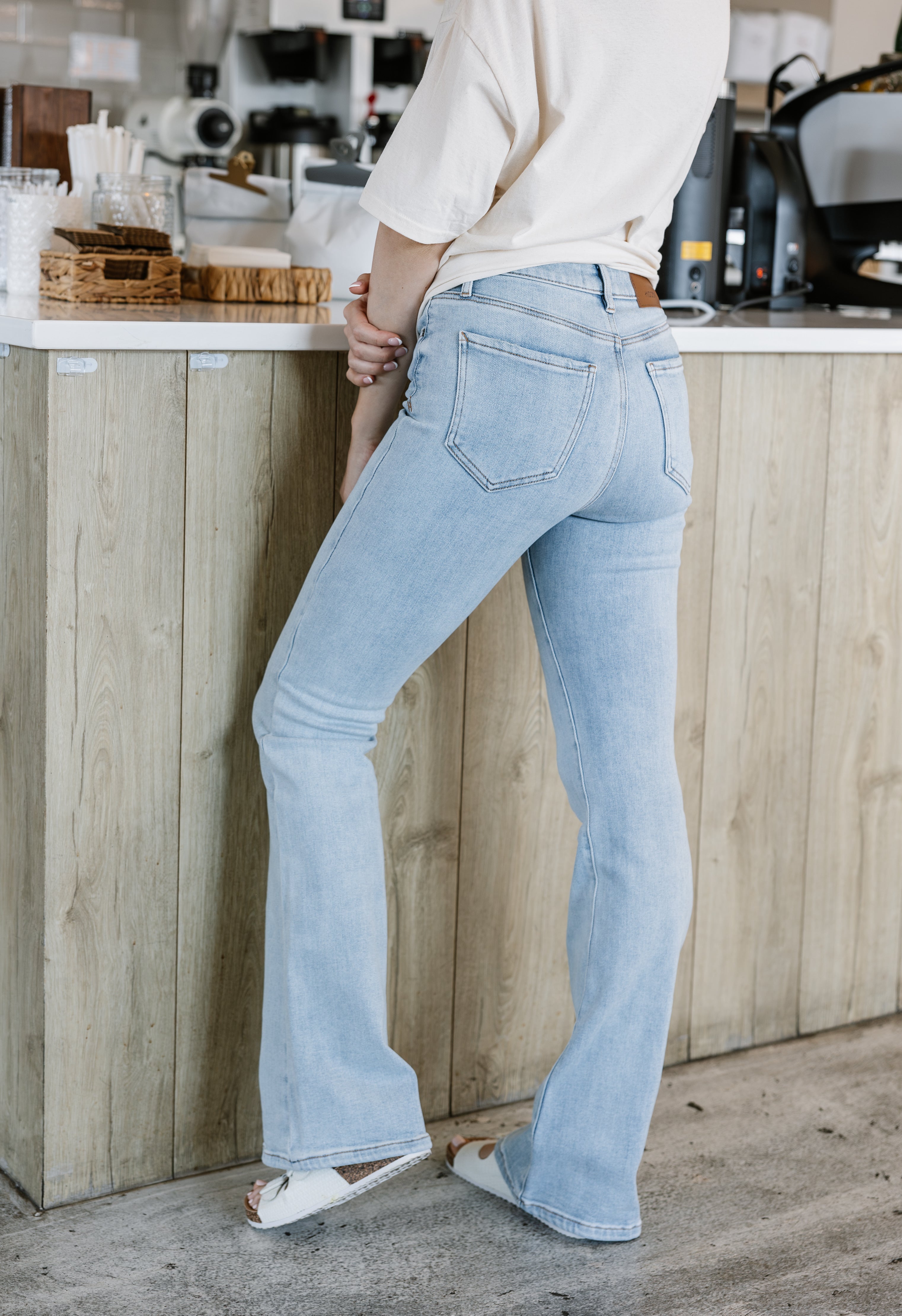 Phoebe Jeans - LIGHT BLUE - willows clothing FLARE