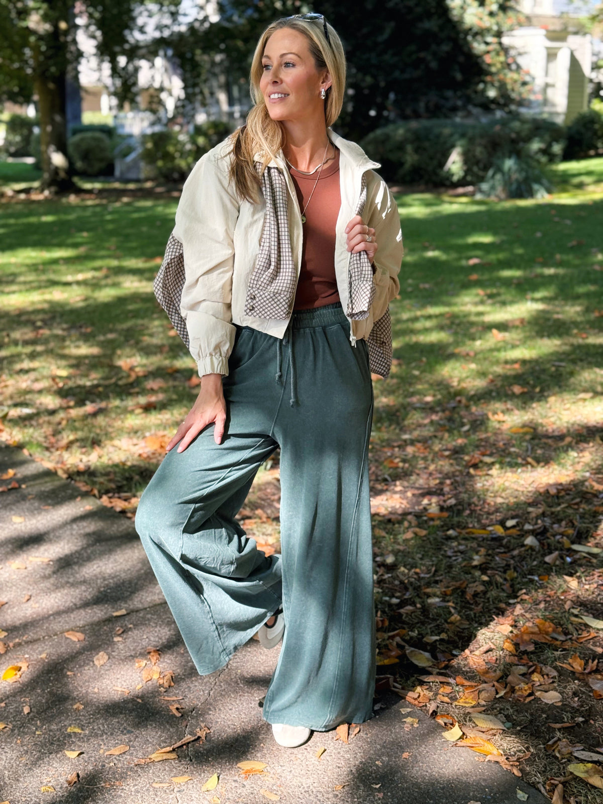 Pine Grove Pant - DARK GREEN - willows clothing Sweatpants