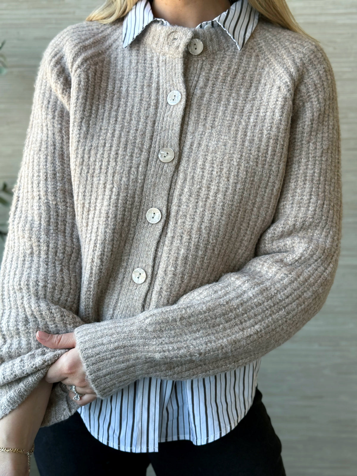 Plenty Of Love Cardigan - DARK TAUPE - willows clothing Cardigan