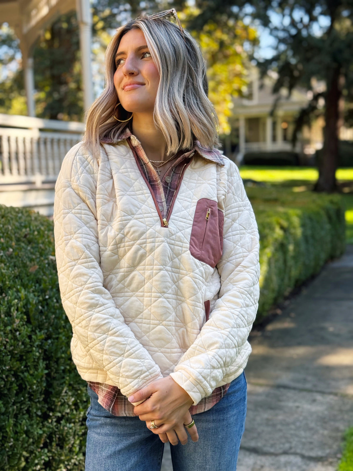 Porch Swing Hoodie - CREAM - willows clothing L/S SHIRT