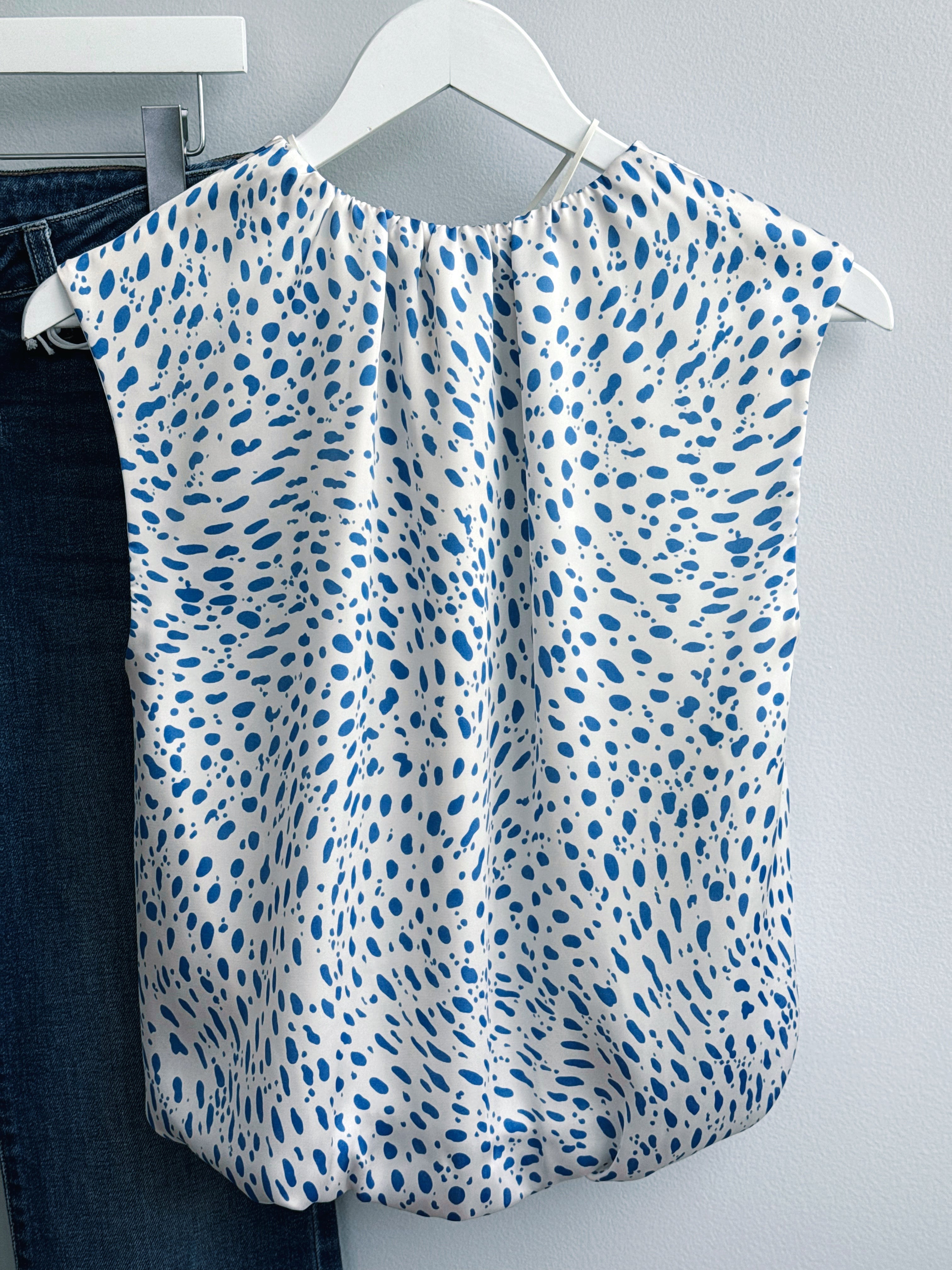 Portia Tank - BLUE - willows clothing BLOUSE