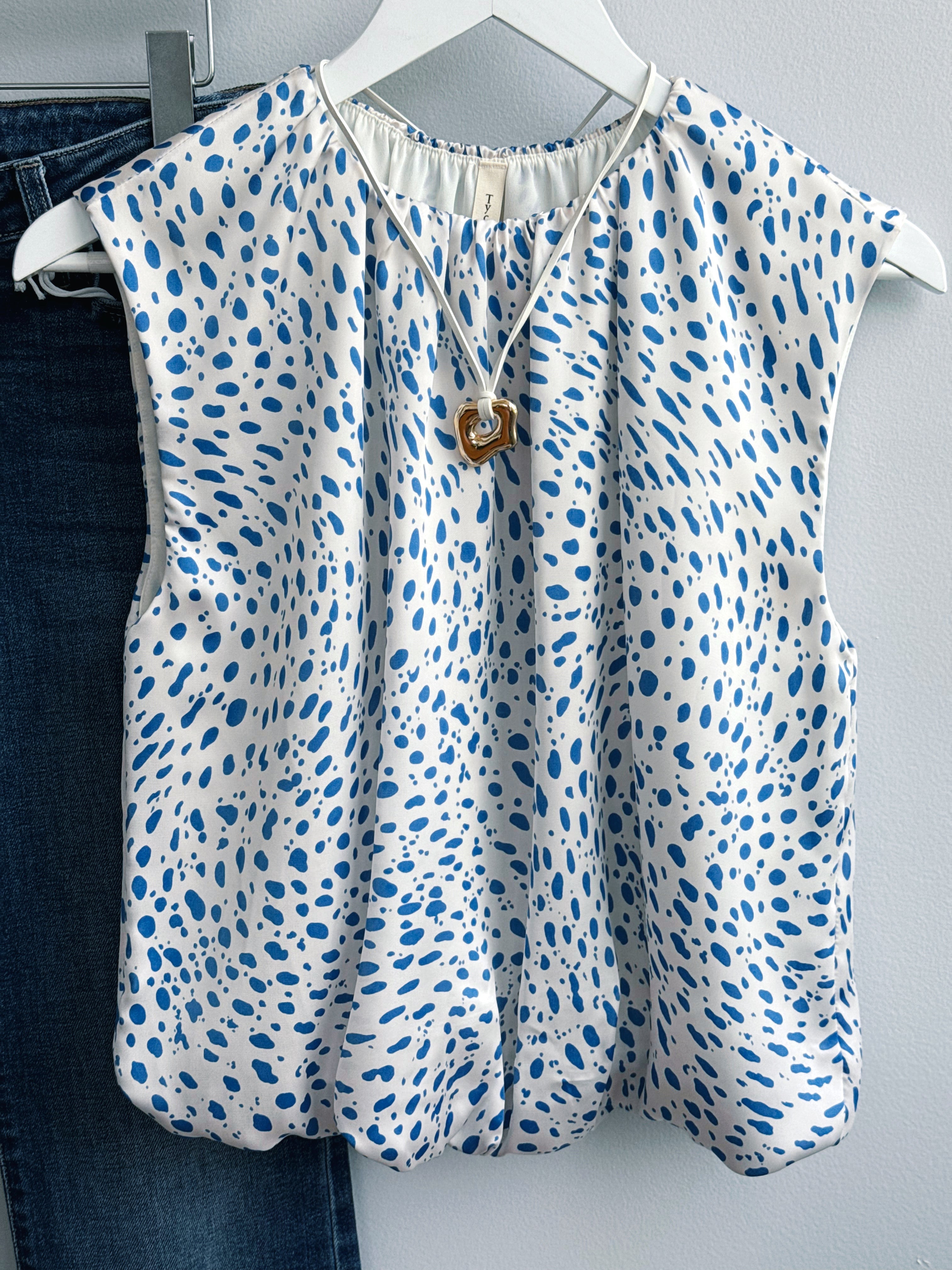 Portia Tank - BLUE - willows clothing BLOUSE