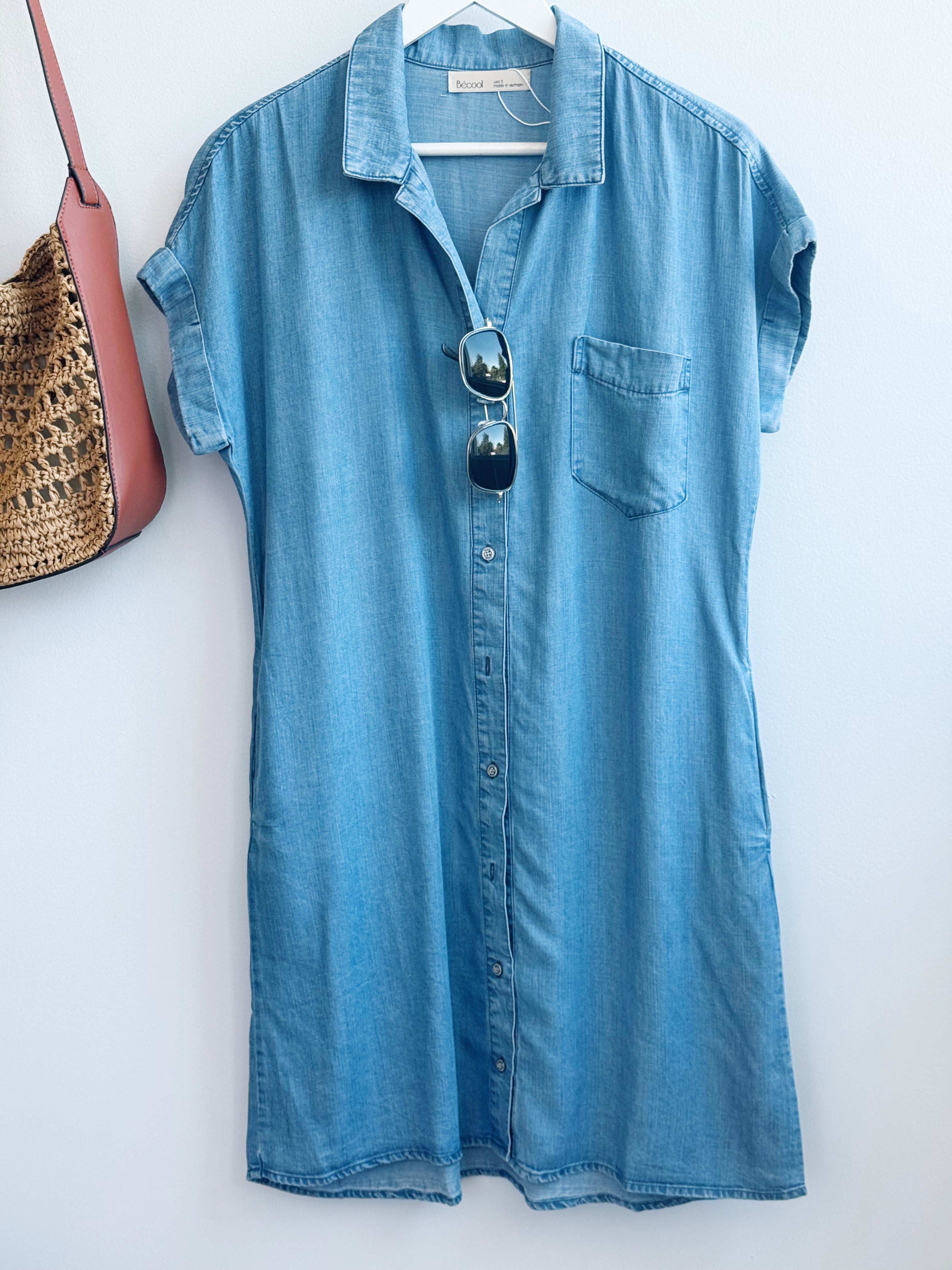 Powell Dress - MED WASH - willows clothing SHORT DRESS