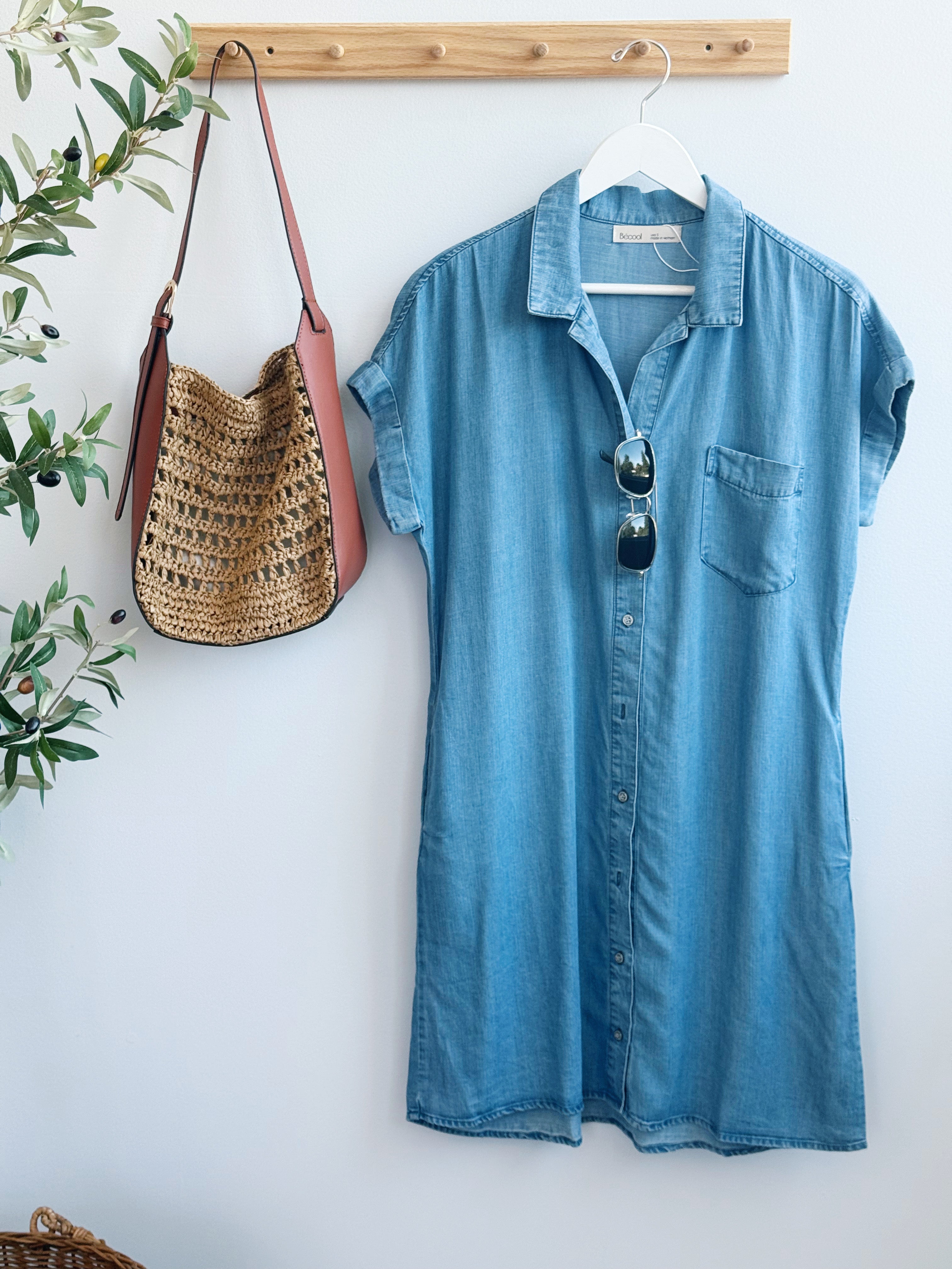 Powell Dress - MED WASH - willows clothing SHORT DRESS