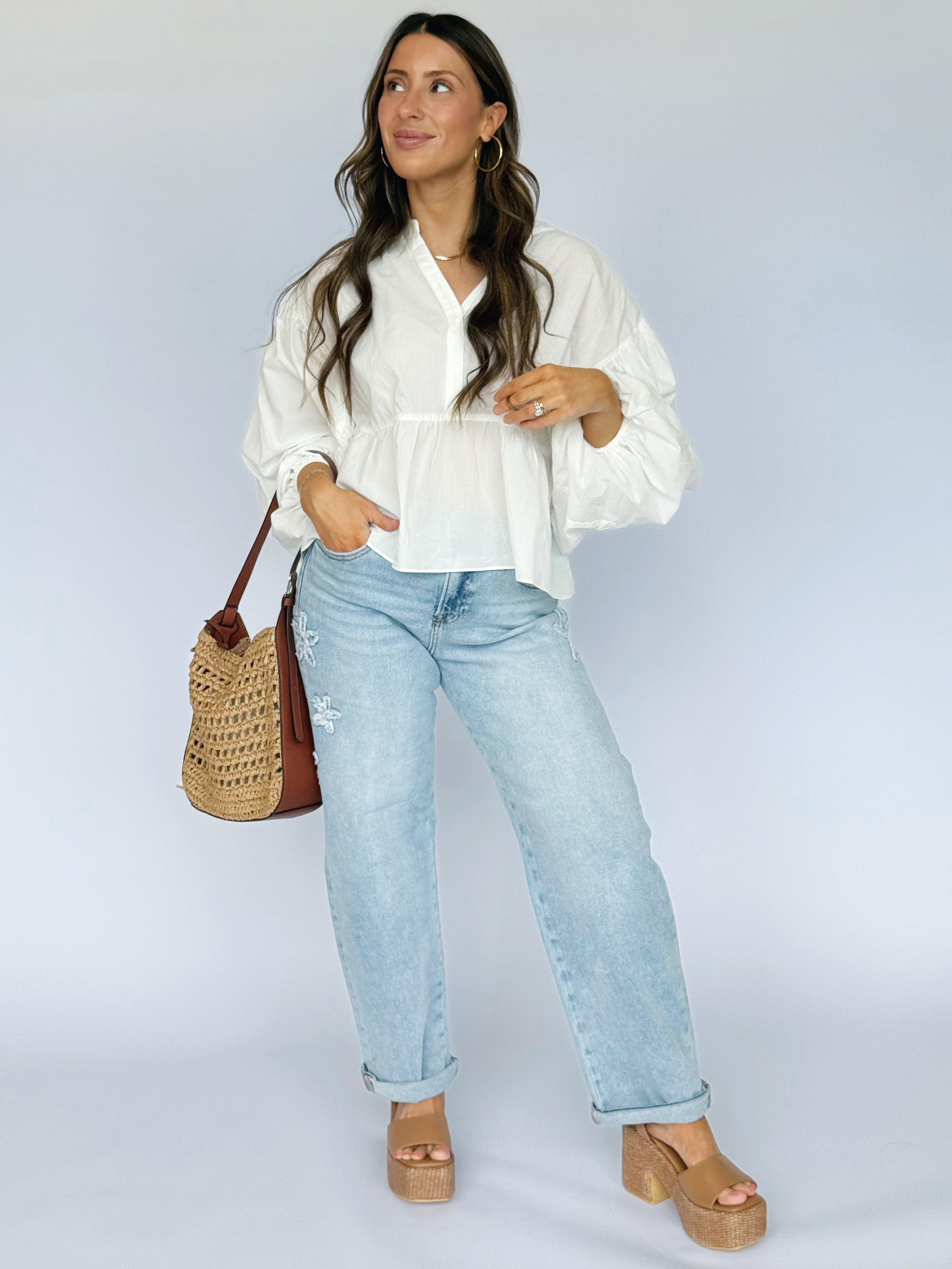 Priscilla Blouse - OFF WHITE - willows clothing BLOUSE