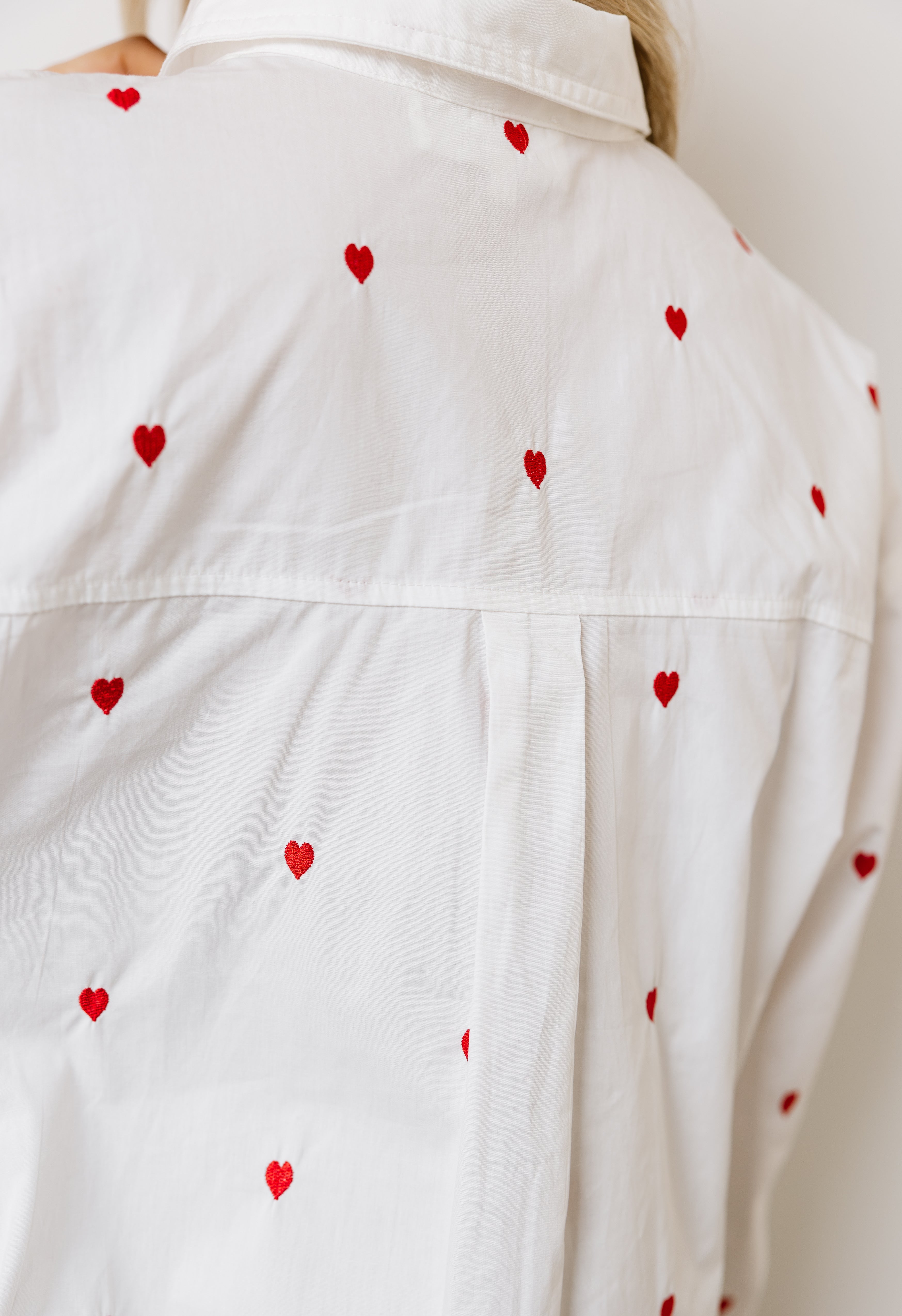 Queen Of Hearts Blouse - RED - willows clothing BLOUSE