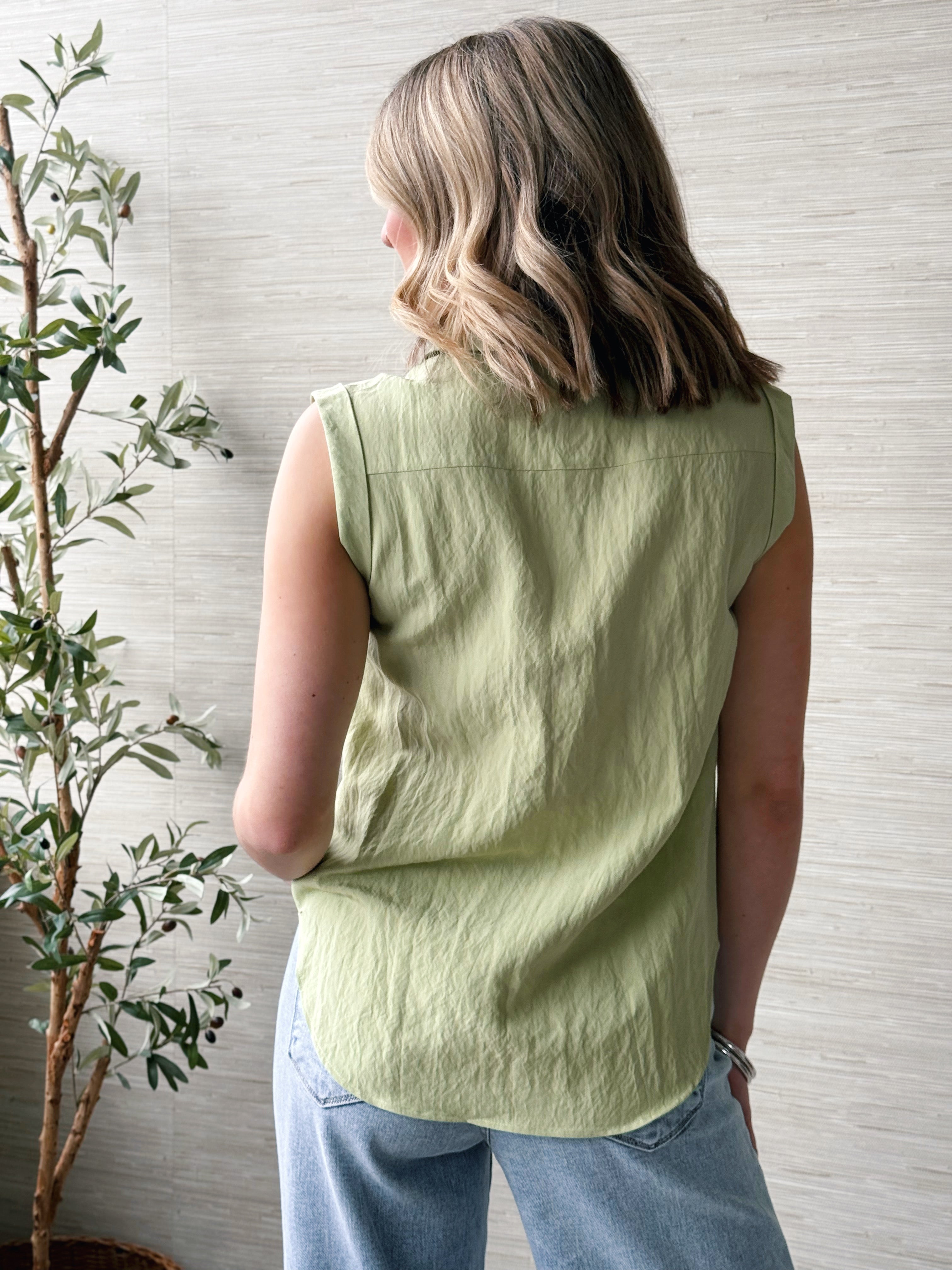 Rachel Blouse - DULL LIME - willows clothing BLOUSE
