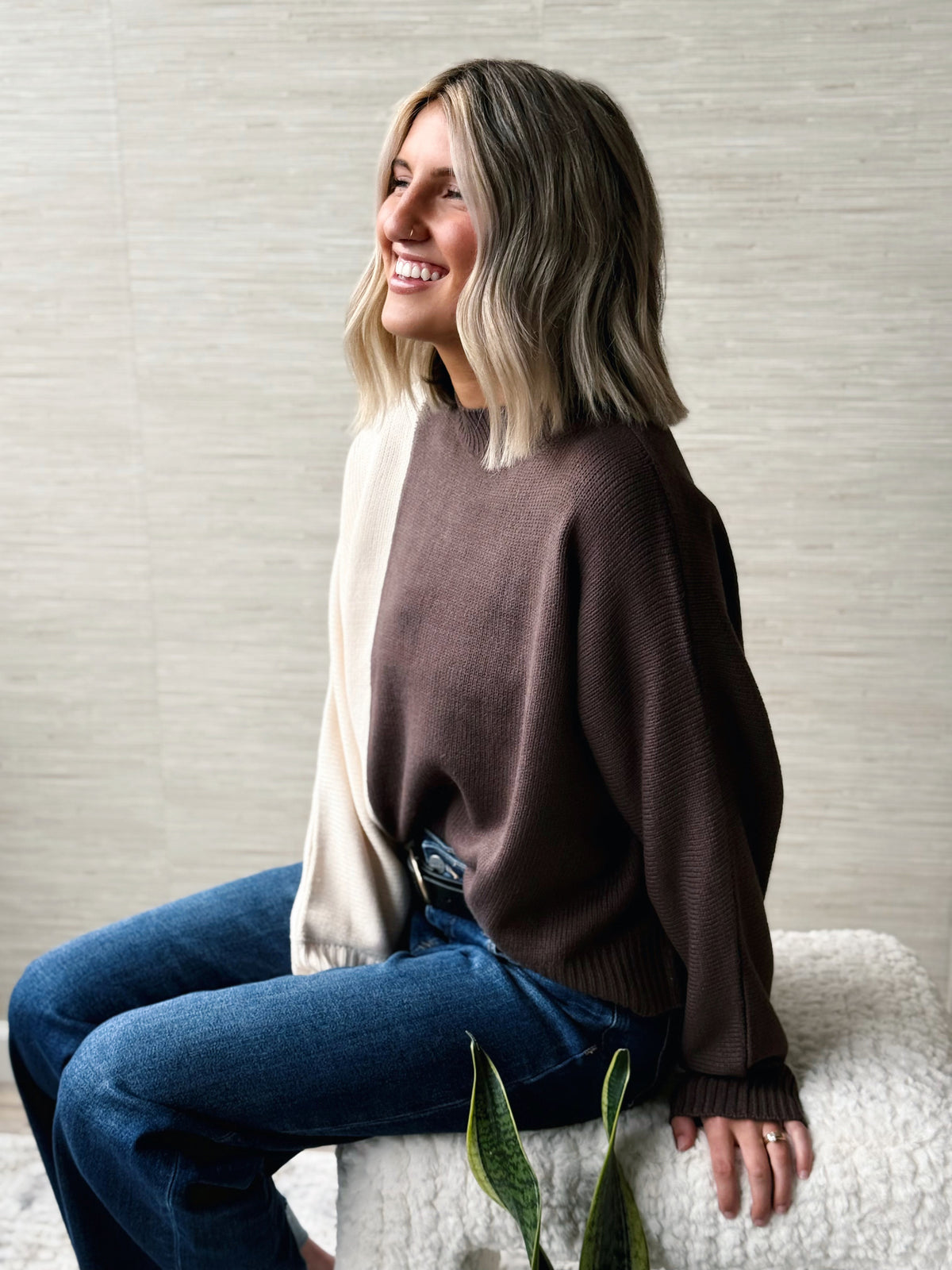 Rainier Sweater - BROWN - willows clothing SWEATER