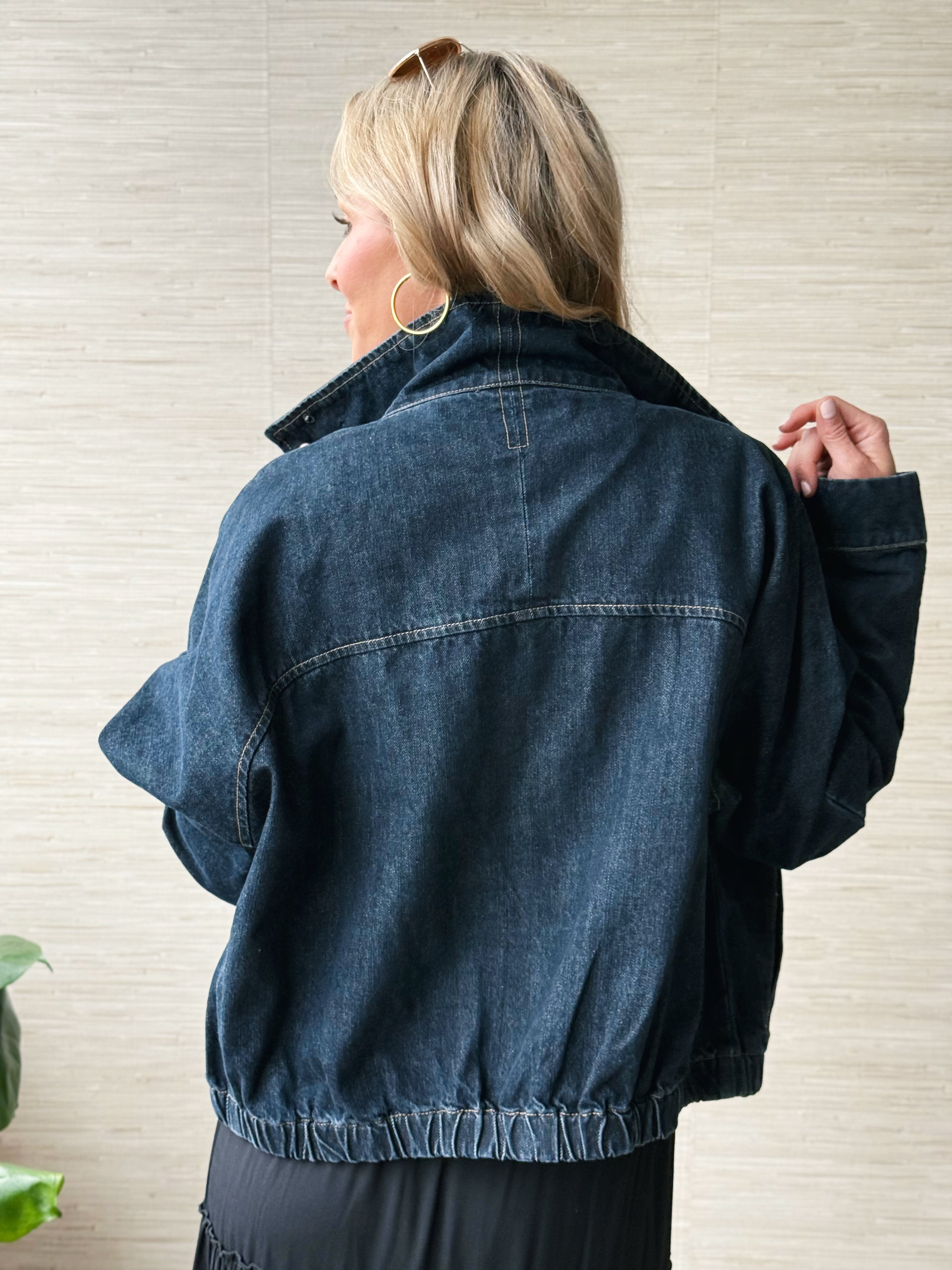 [RAISONNEL] West End Jacket - DARK DENIM - willows clothing DENIM JACKET